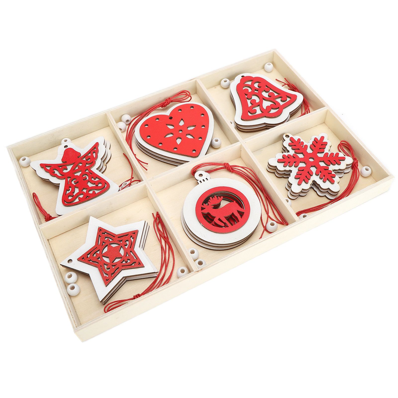 Wooden Hanging Ornaments DIY Christmas Tree Decorative Pendants Decoration view 10