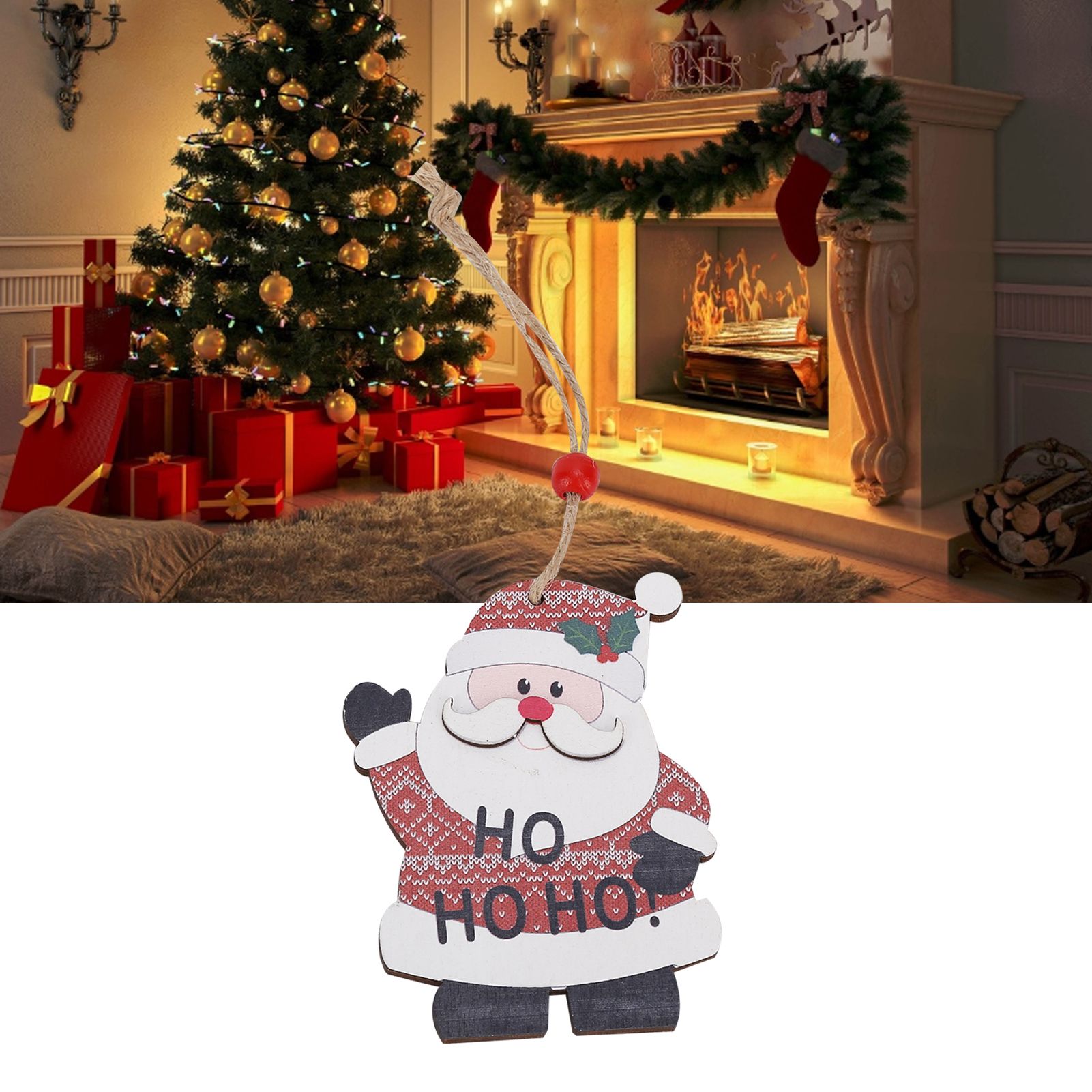 DIY Christmas Ornament Wooden Christmas Tree Decoration for Spring Festival view 11