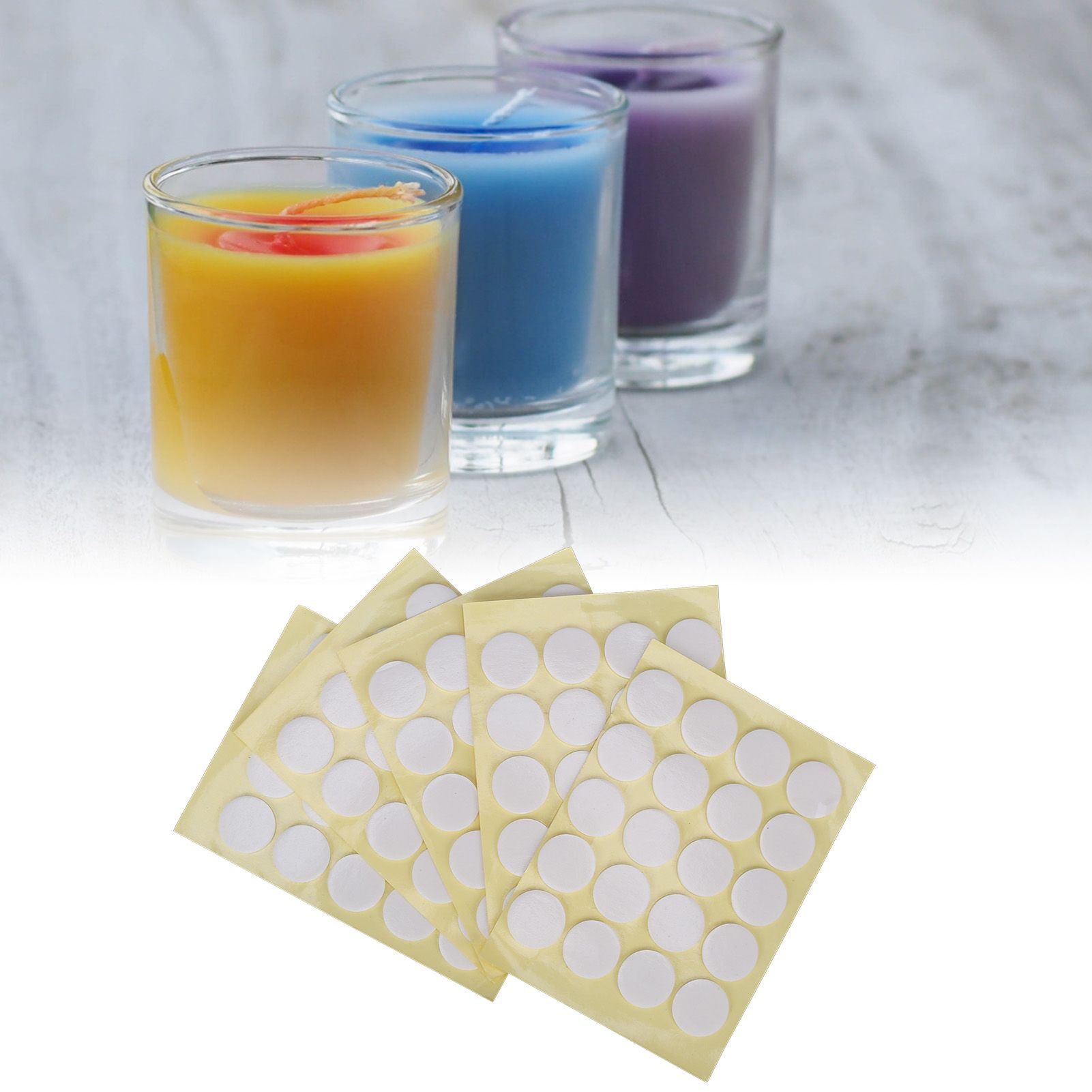 200Pcs Candle Wick Stickers Heat Resistant Double Sided Tape Sticker for view 12