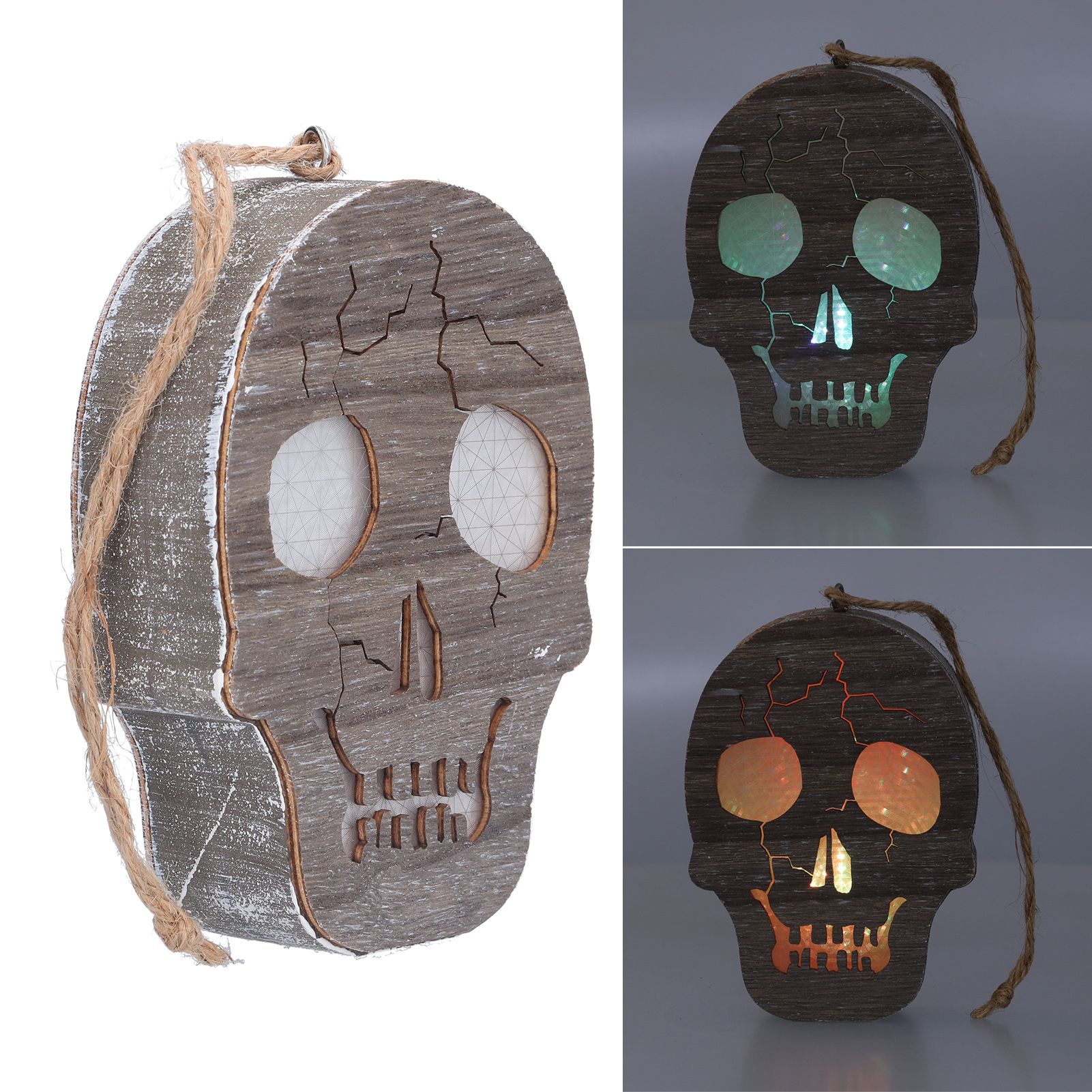 Halloween DIY Pumpkin Skull Lantern Decoration Festival LED Pumpkin Horror view 10