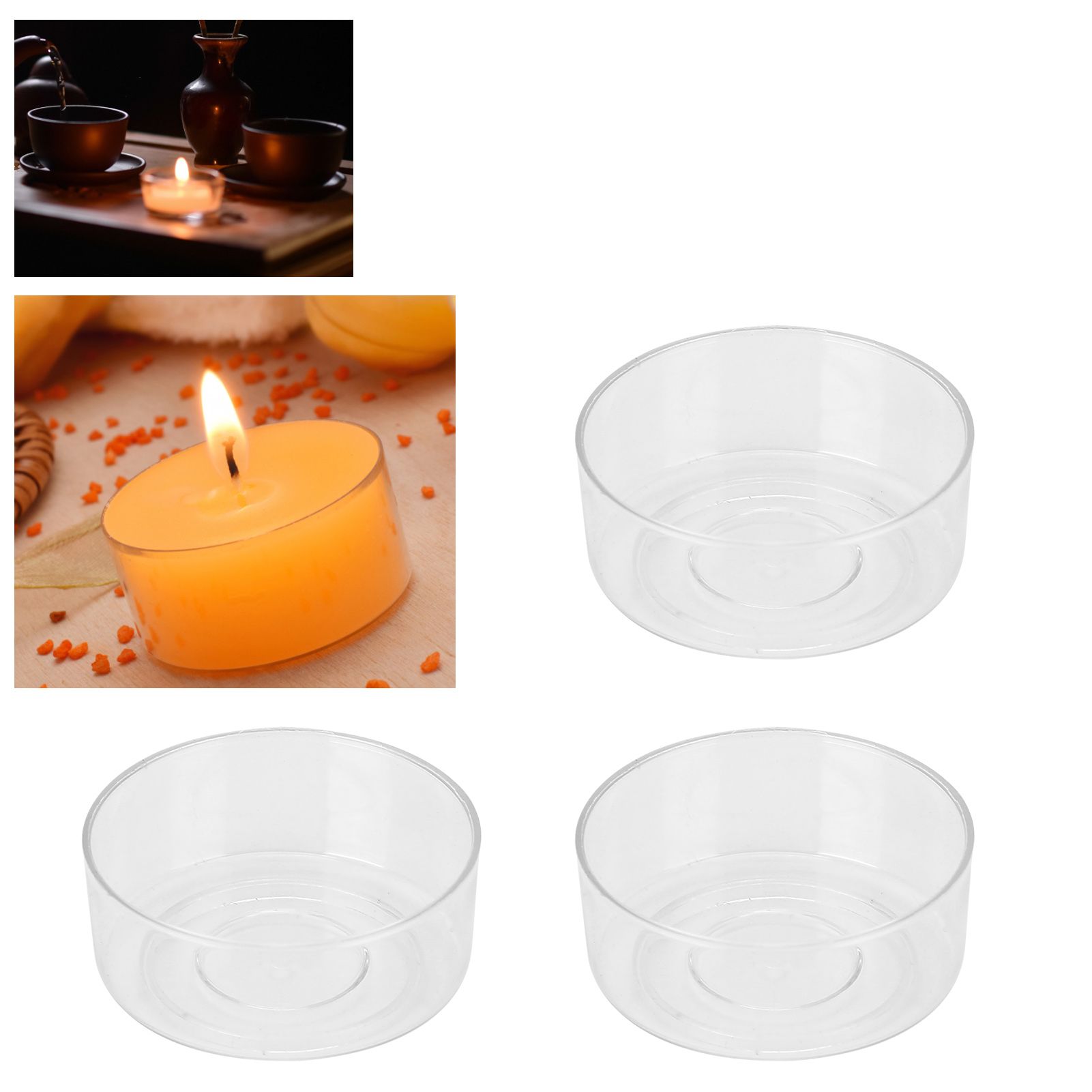50Pcs DIY Plastic Candle Mold Transparent Heat Resistant Candle Making view 11