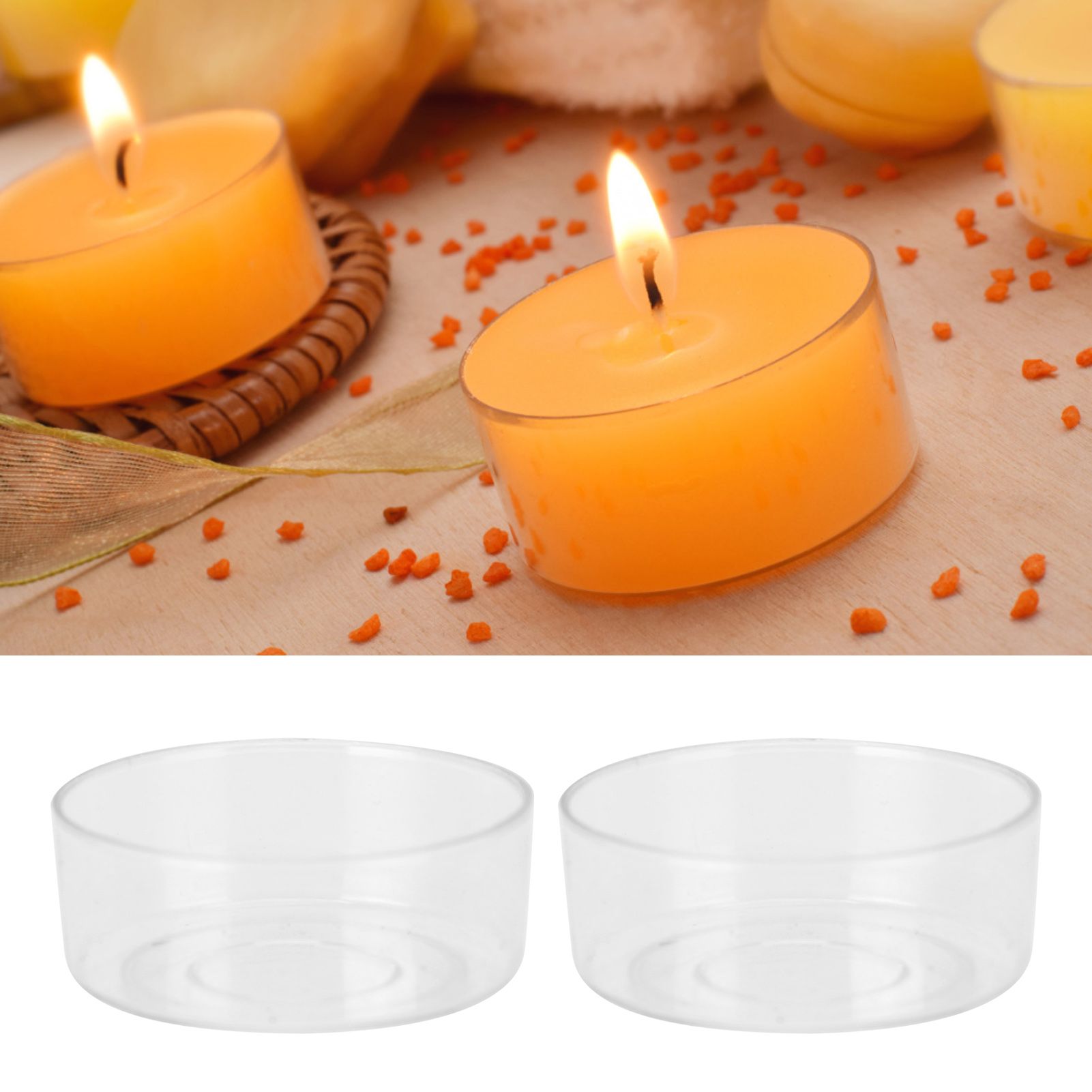 50Pcs DIY Plastic Candle Mold Transparent Heat Resistant Candle Making view 12