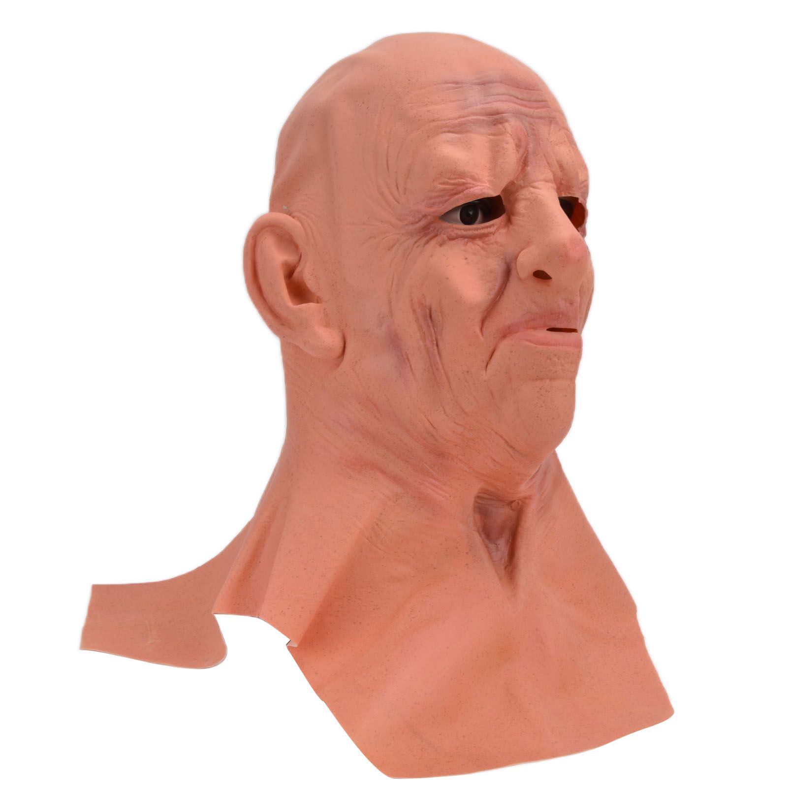 Old Man Mask Scary Halloween Latex Bald Human Head Cover Costume Party Cosplay view 2