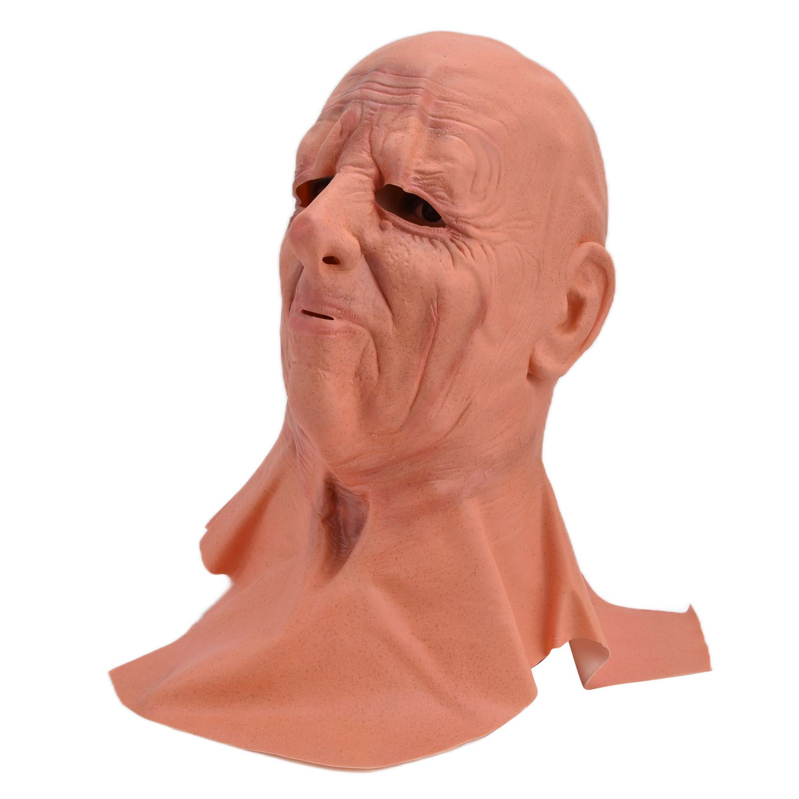 Old Man Mask Scary Halloween Latex Bald Human Head Cover Costume Party Cosplay view 3