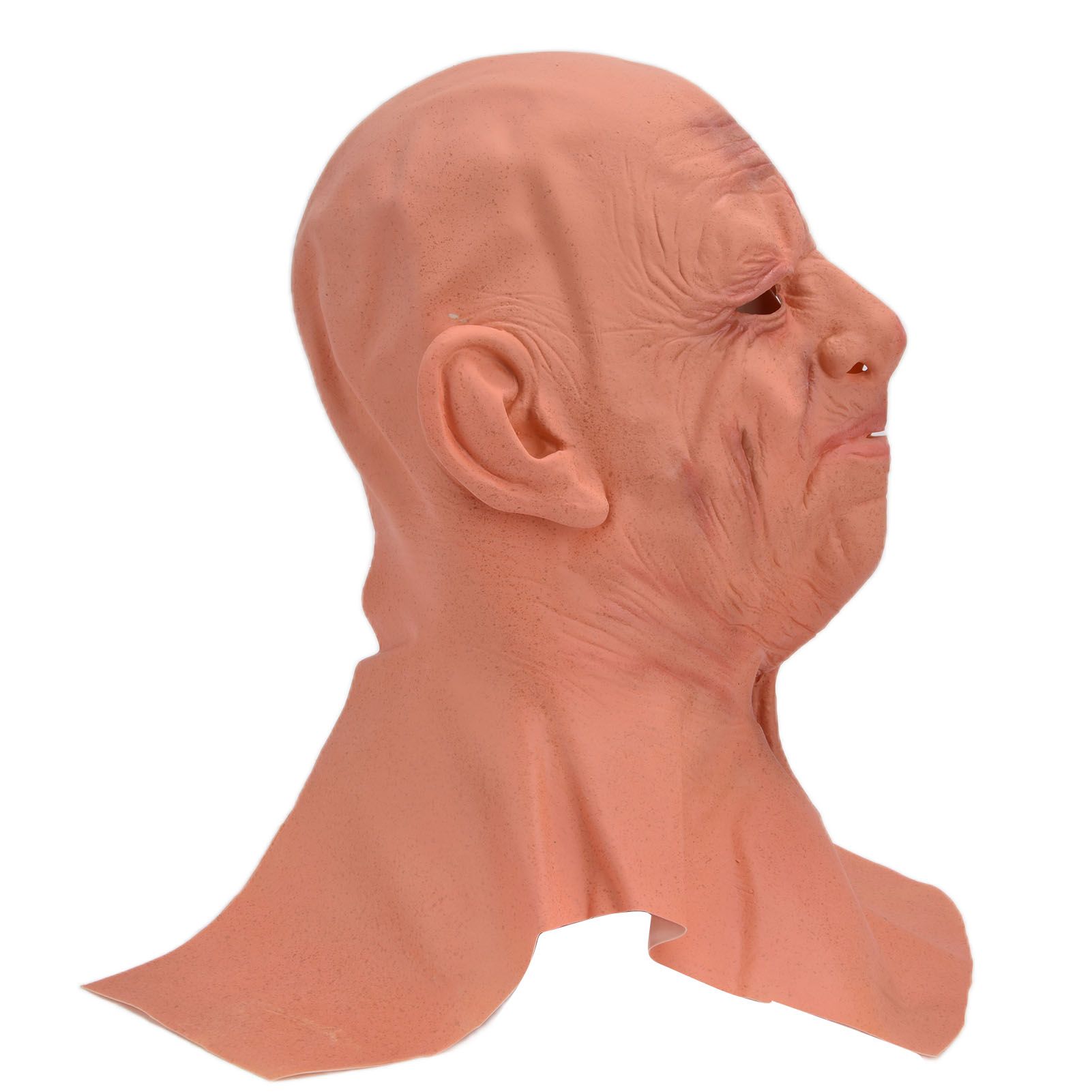 Old Man Mask Scary Halloween Latex Bald Human Head Cover Costume Party Cosplay view 4