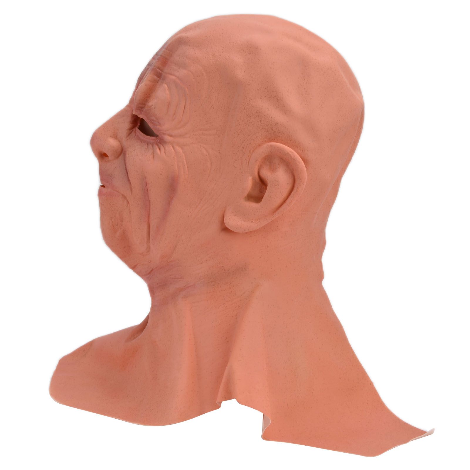 Old Man Mask Scary Halloween Latex Bald Human Head Cover Costume Party Cosplay view 5