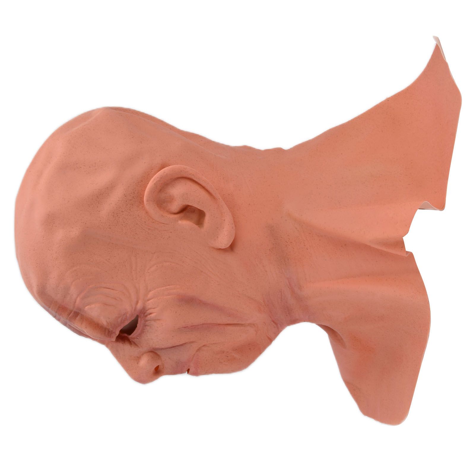 Old Man Mask Scary Halloween Latex Bald Human Head Cover Costume Party Cosplay view 14