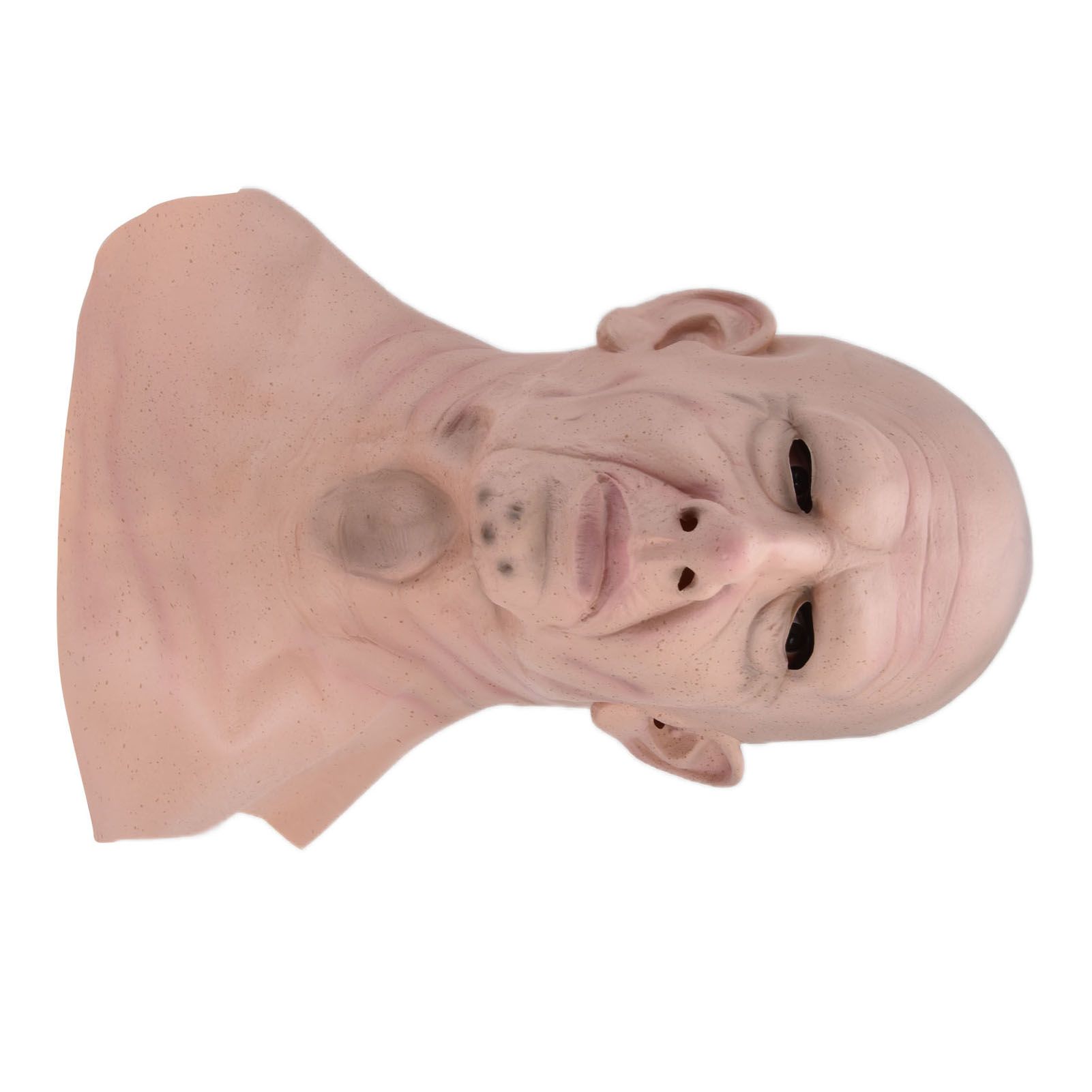 Realistic Bald Head Man Mask Latex Human Face Mask Funny Scary Halloween view 6