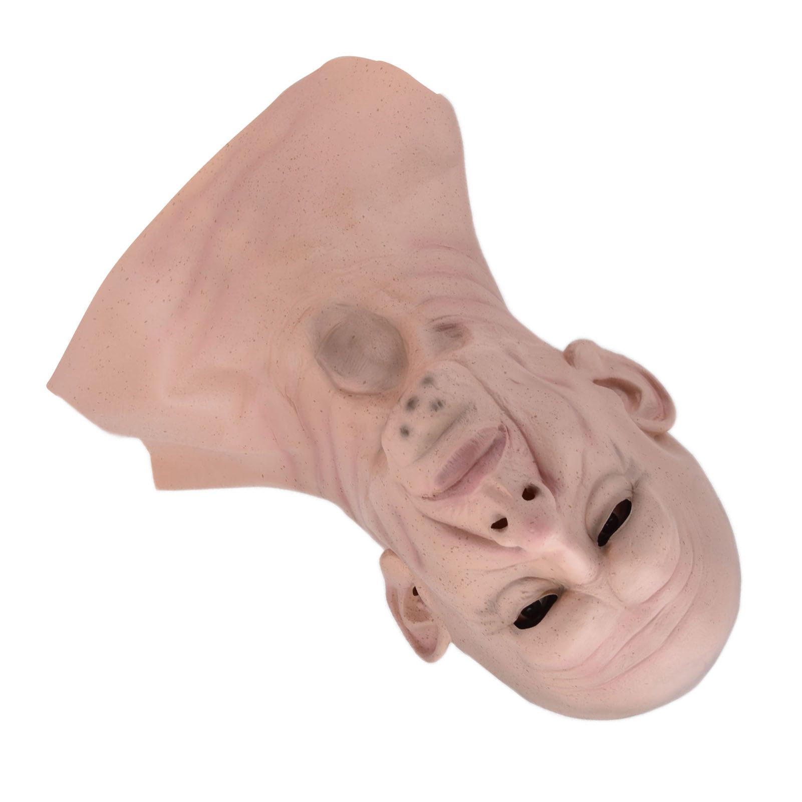 Realistic Bald Head Man Mask Latex Human Face Mask Funny Scary Halloween view 7