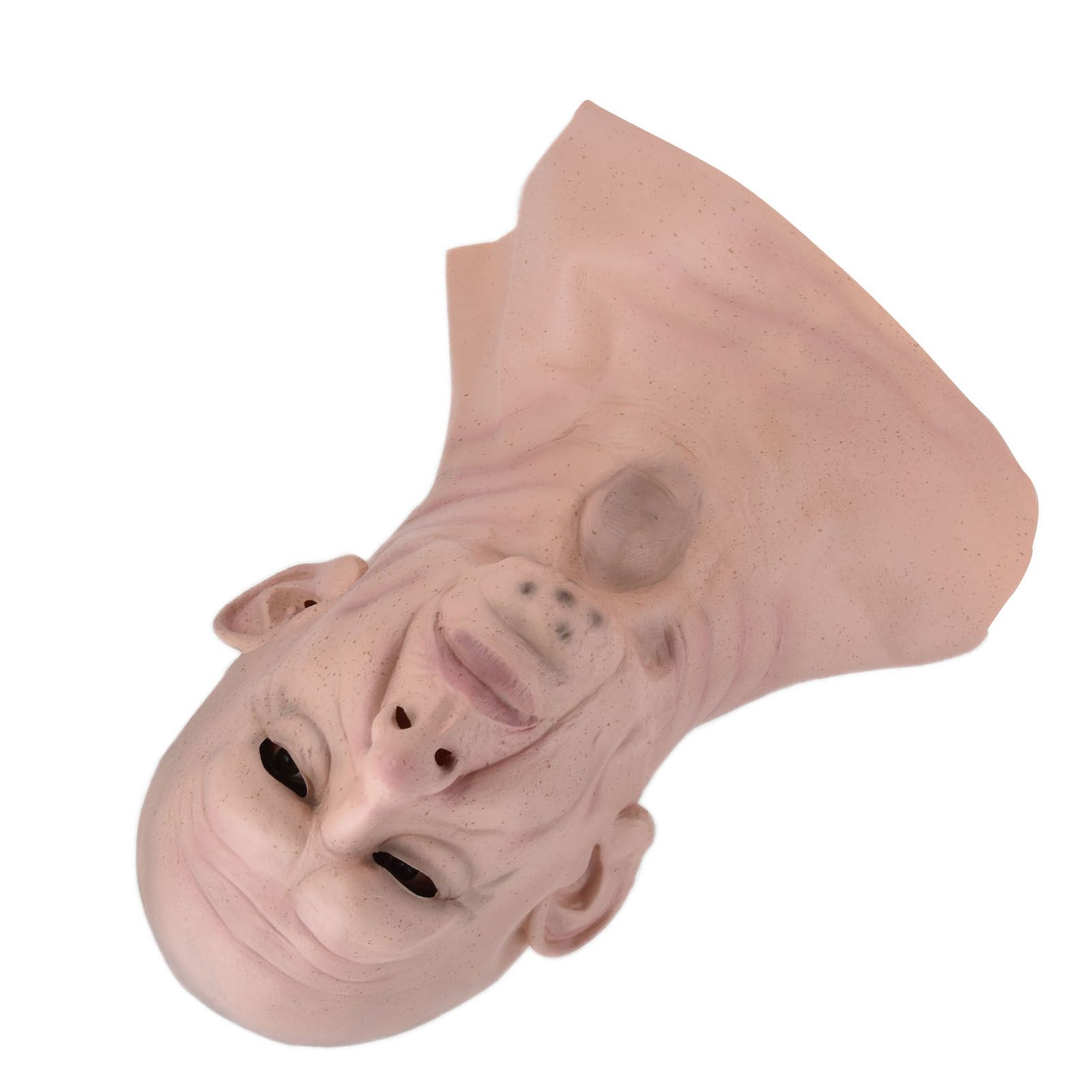 Realistic Bald Head Man Mask Latex Human Face Mask Funny Scary Halloween view 9