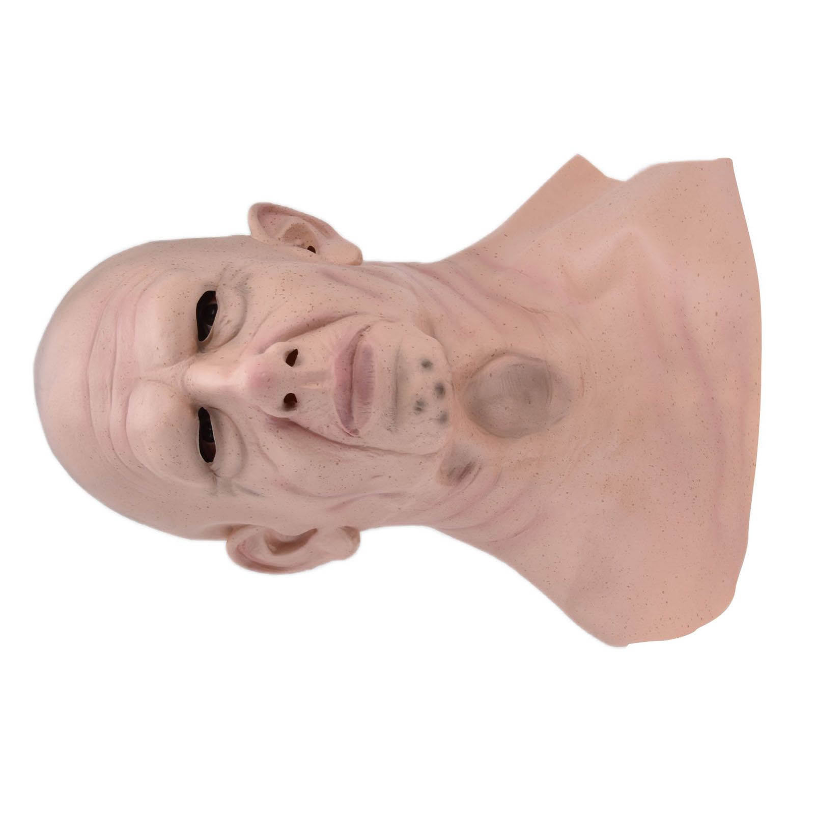 Realistic Bald Head Man Mask Latex Human Face Mask Funny Scary Halloween view 10