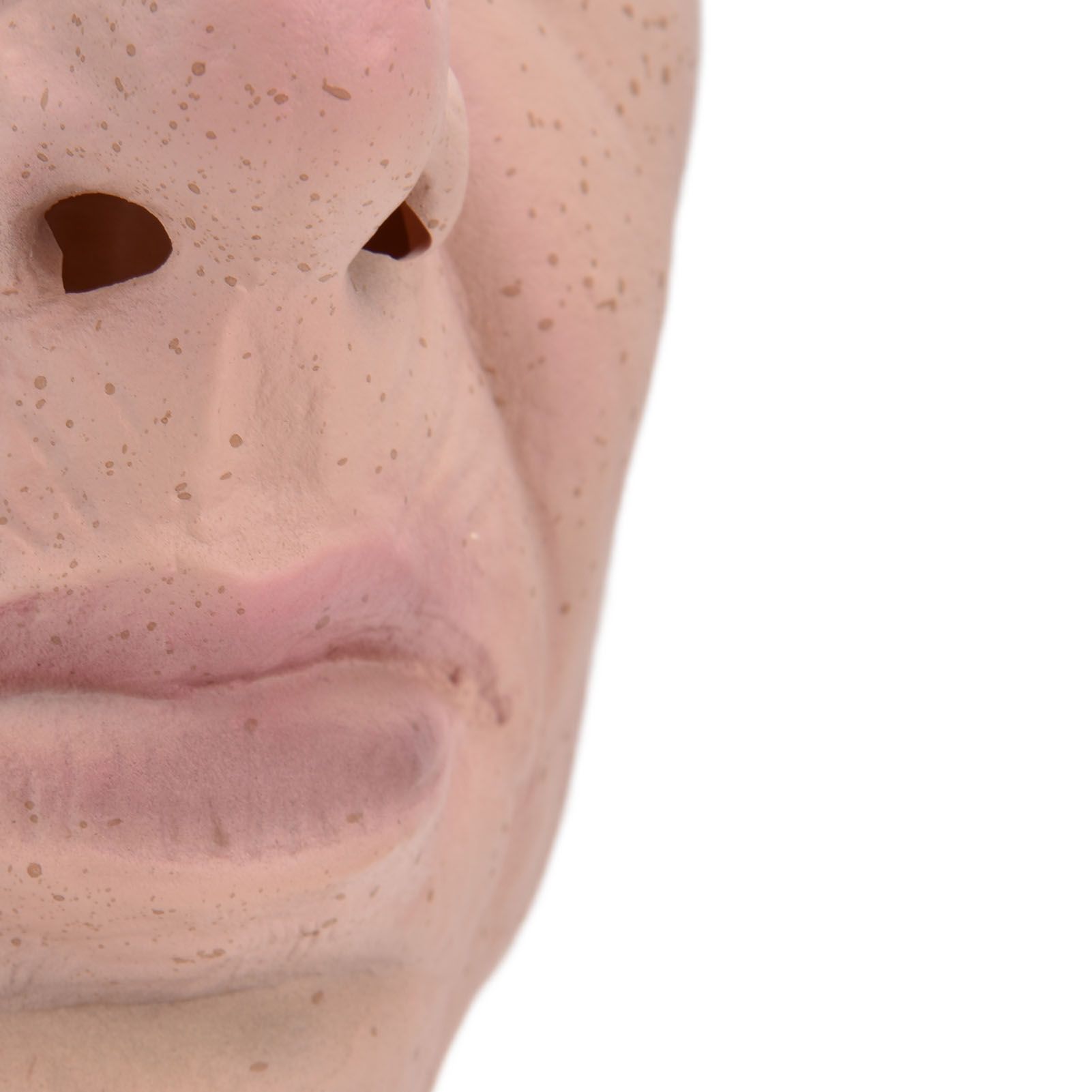 Realistic Bald Head Man Mask Latex Human Face Mask Funny Scary Halloween view 13