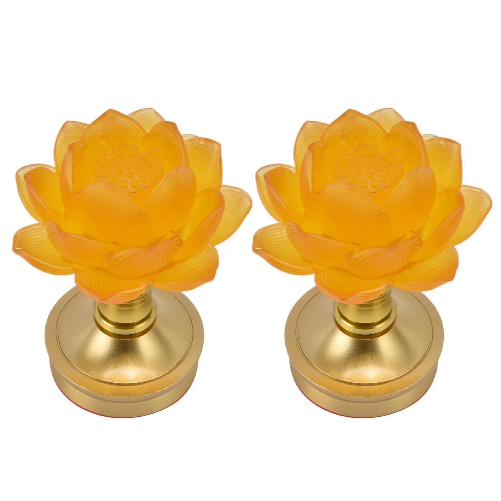 2 Set LED Buddhist Light 3 Color Adjustment Buddha Lamp Plug In Flower Light view 5