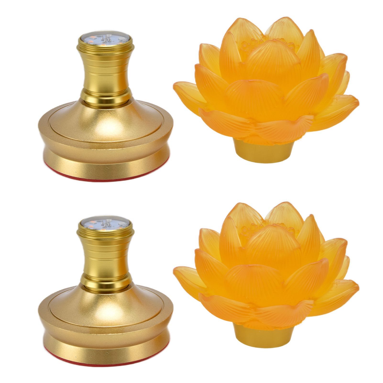 2 Set LED Buddhist Light 3 Color Adjustment Buddha Lamp Plug In Flower Light view 10