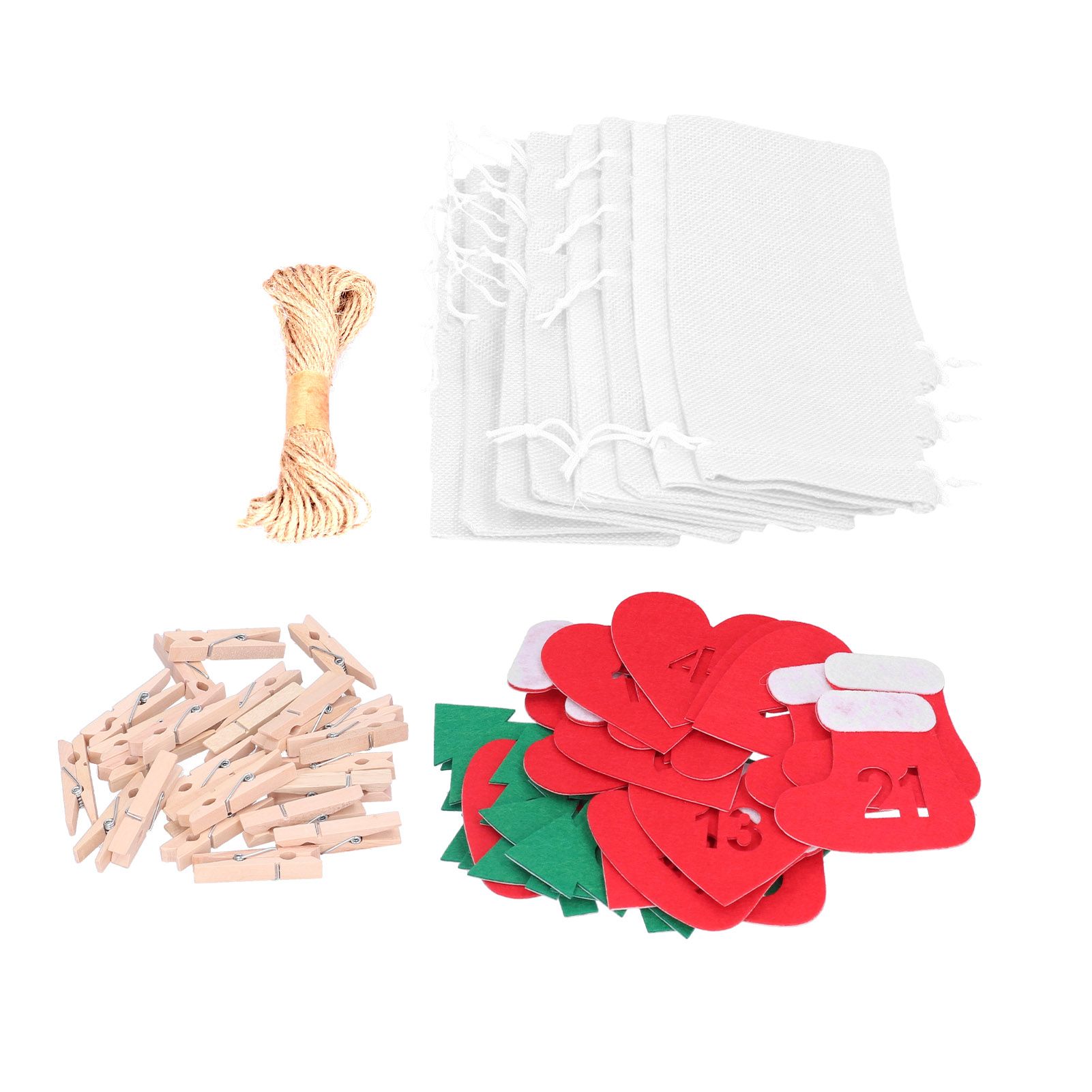 24PCS Christmas Bag Lucky Number Drawstring Christmas Sack Advent Calendar view 9