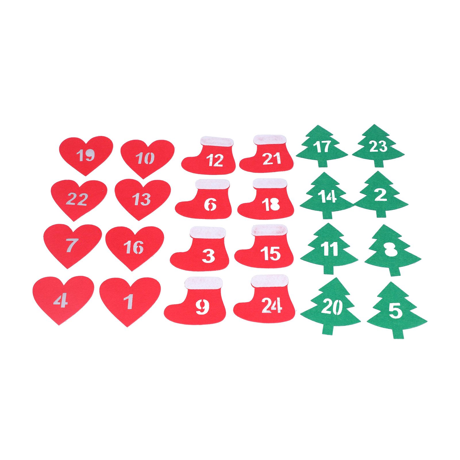 24PCS Christmas Bag Lucky Number Drawstring Christmas Sack Advent Calendar view 15