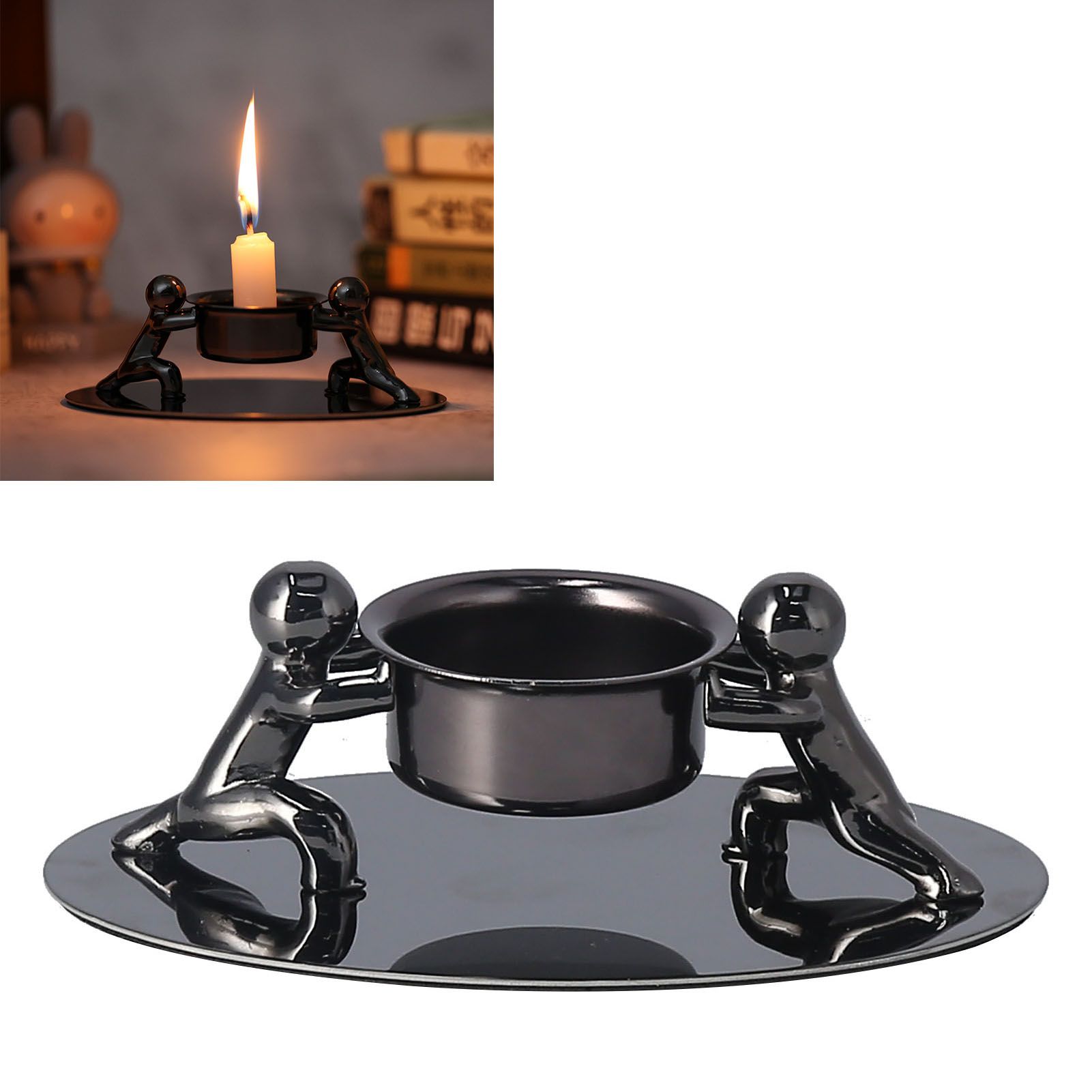 Candlestick Holder Stainless Steel Candle Holder Romantic Candle Stand view 12