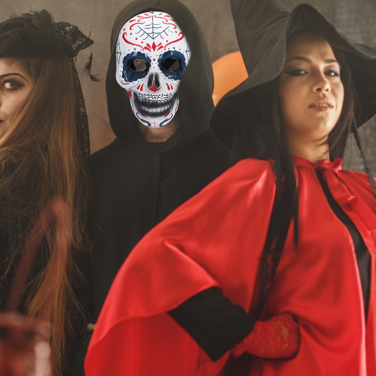 Resin Skull Shape Mask Unique Unisex Halloween Cosplay Costume Party Face Mask view 12
