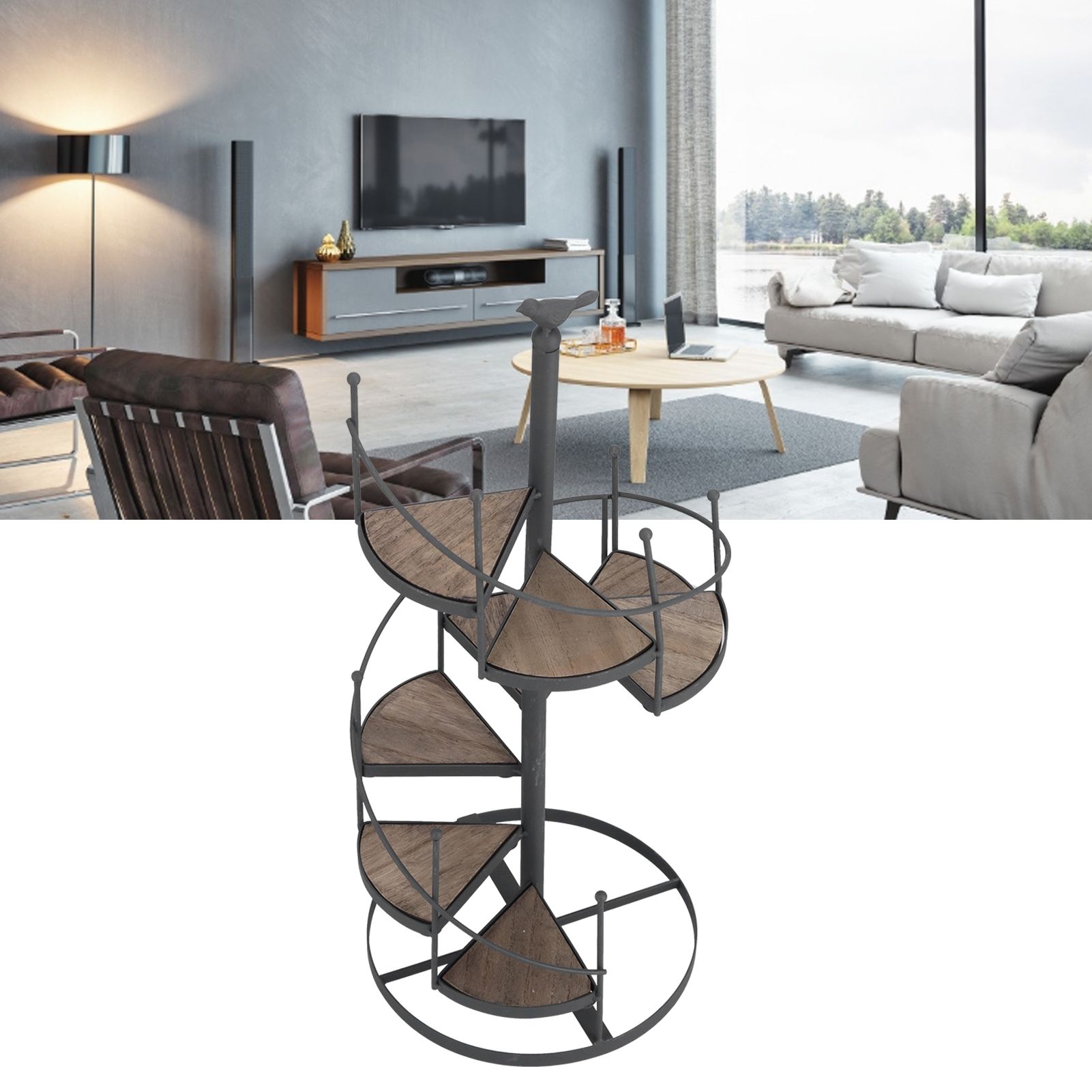 European Style Decorative Plant Shelf Multifuctional Wrought Iron Plant Rack view 11