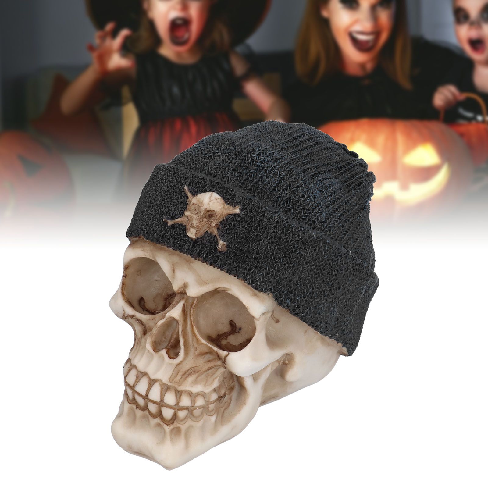 Resin Skull Durable Lightweight Halloween Decoration Resin Skull Ornament for view 11