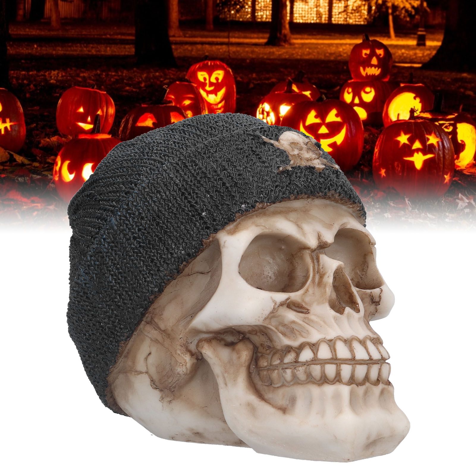 Resin Skull Durable Lightweight Halloween Decoration Resin Skull Ornament for view 12