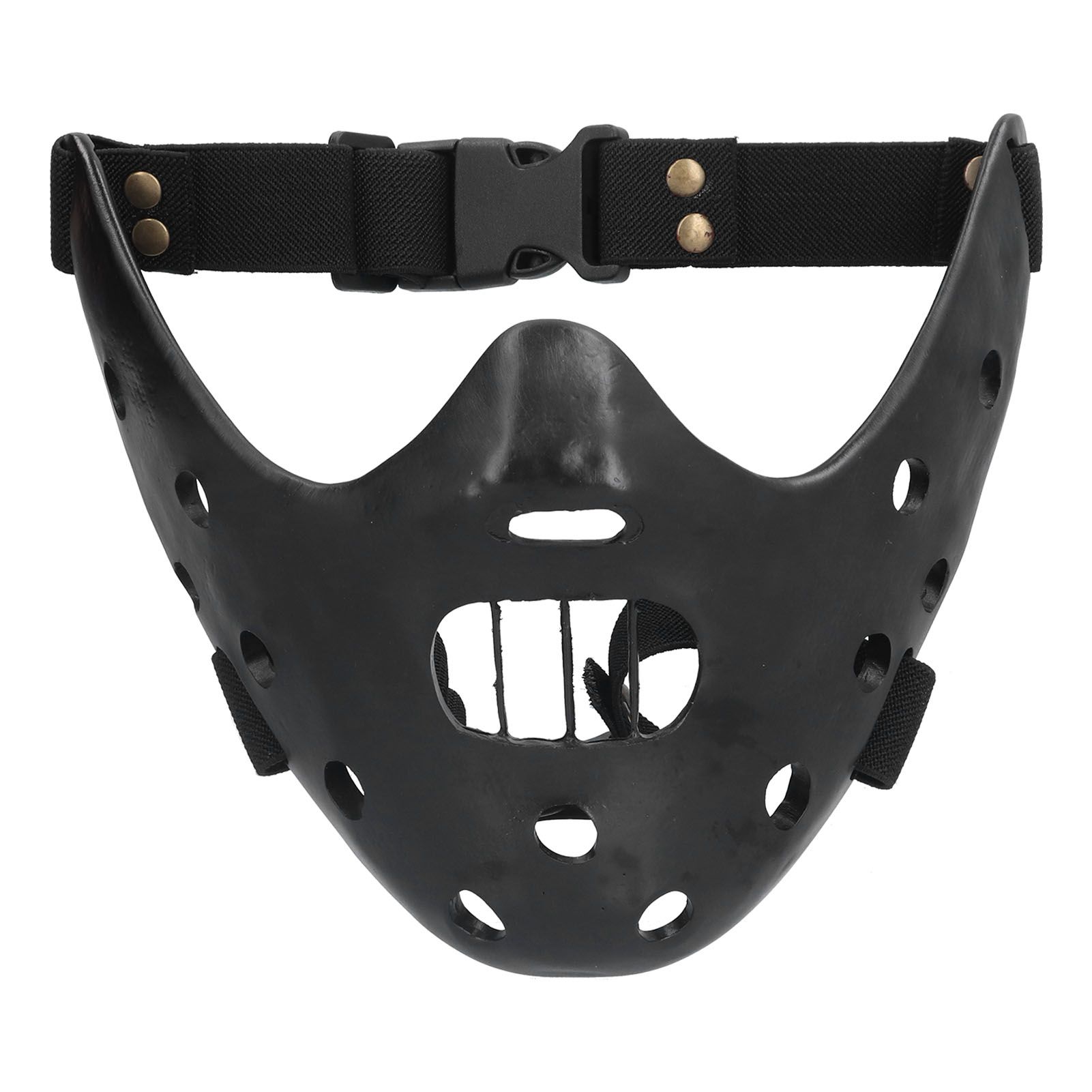 Lamb Mask Black Durable Adjustable Resin Cosplay Mask for Halloween Carnival — image 1