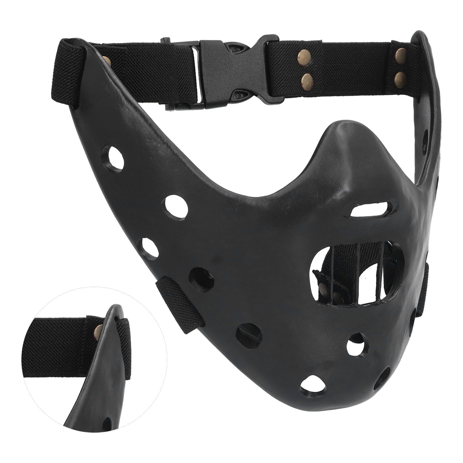 Lamb Mask Black Durable Adjustable Resin Cosplay Mask for Halloween Carnival view 7
