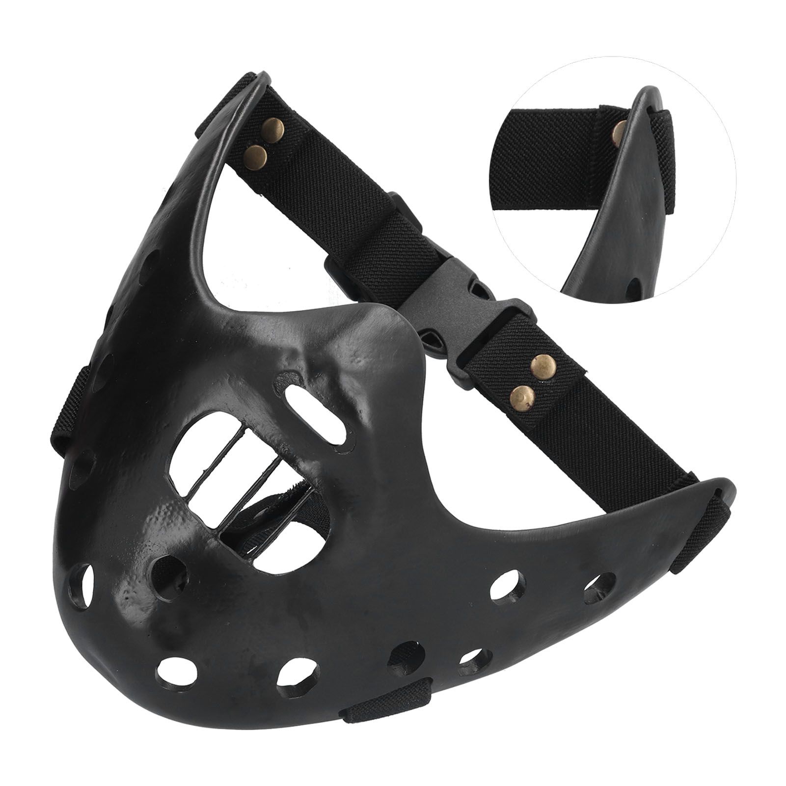 Lamb Mask Black Durable Adjustable Resin Cosplay Mask for Halloween Carnival view 9