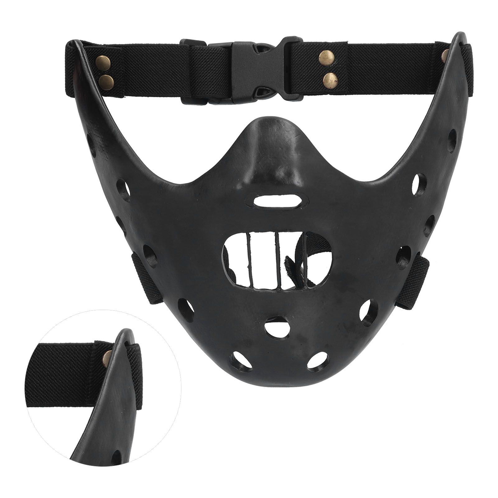 Lamb Mask Black Durable Adjustable Resin Cosplay Mask for Halloween Carnival view 10
