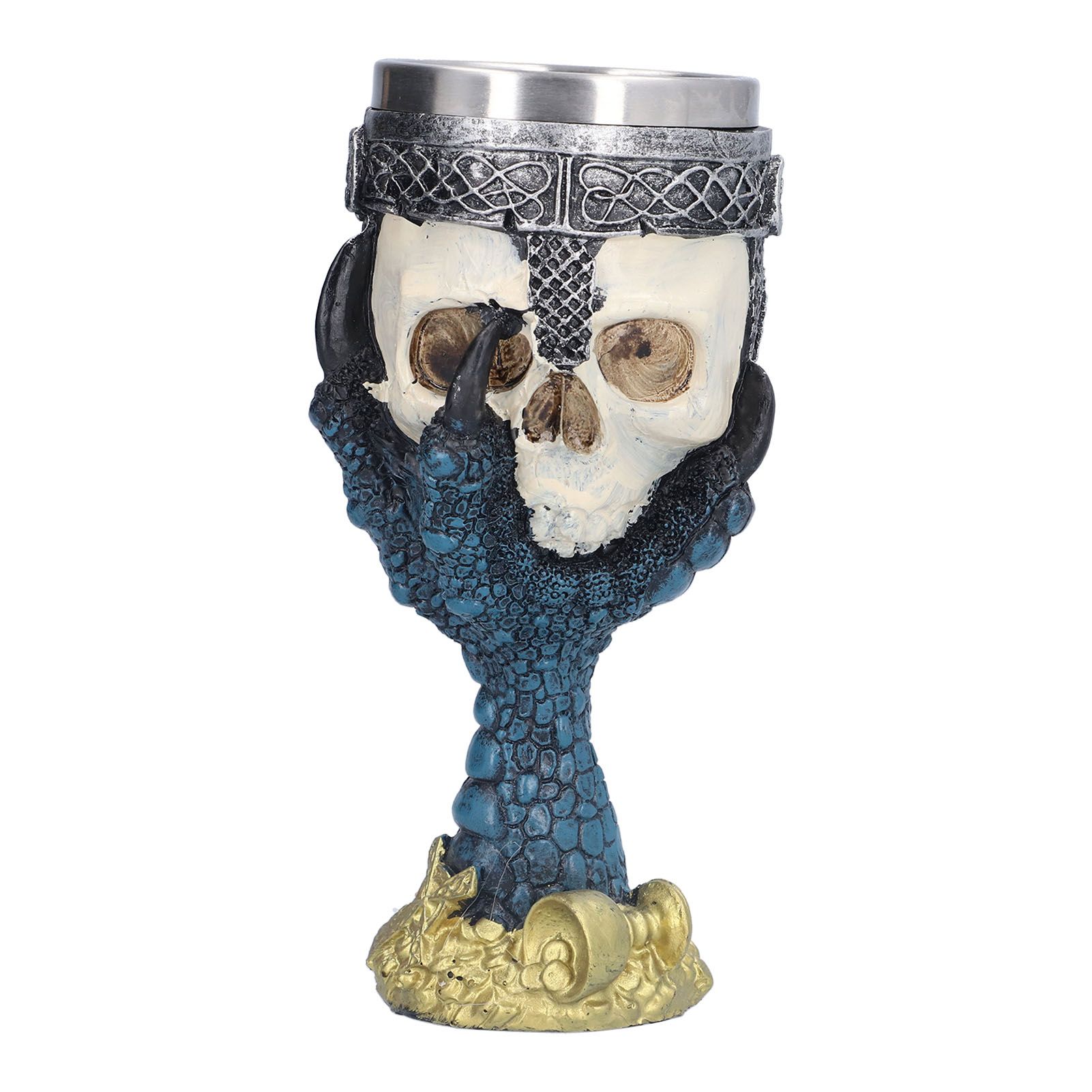 Skull Head Wine Goblet with Stainless Steel Inner Personalized Claw Skull Cup