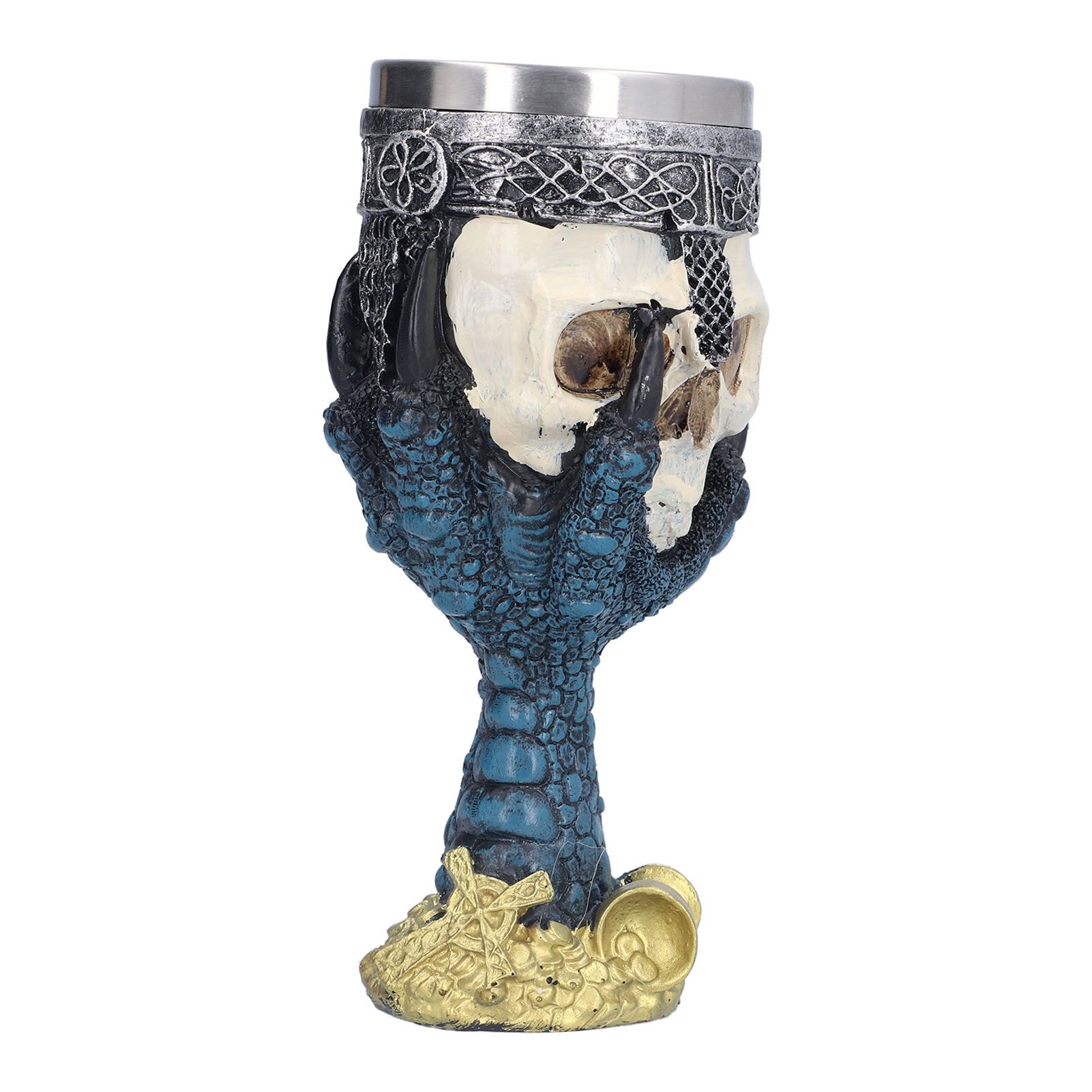 Skull Head Wine Goblet with Stainless Steel Inner Personalized Claw Skull Cup view 2