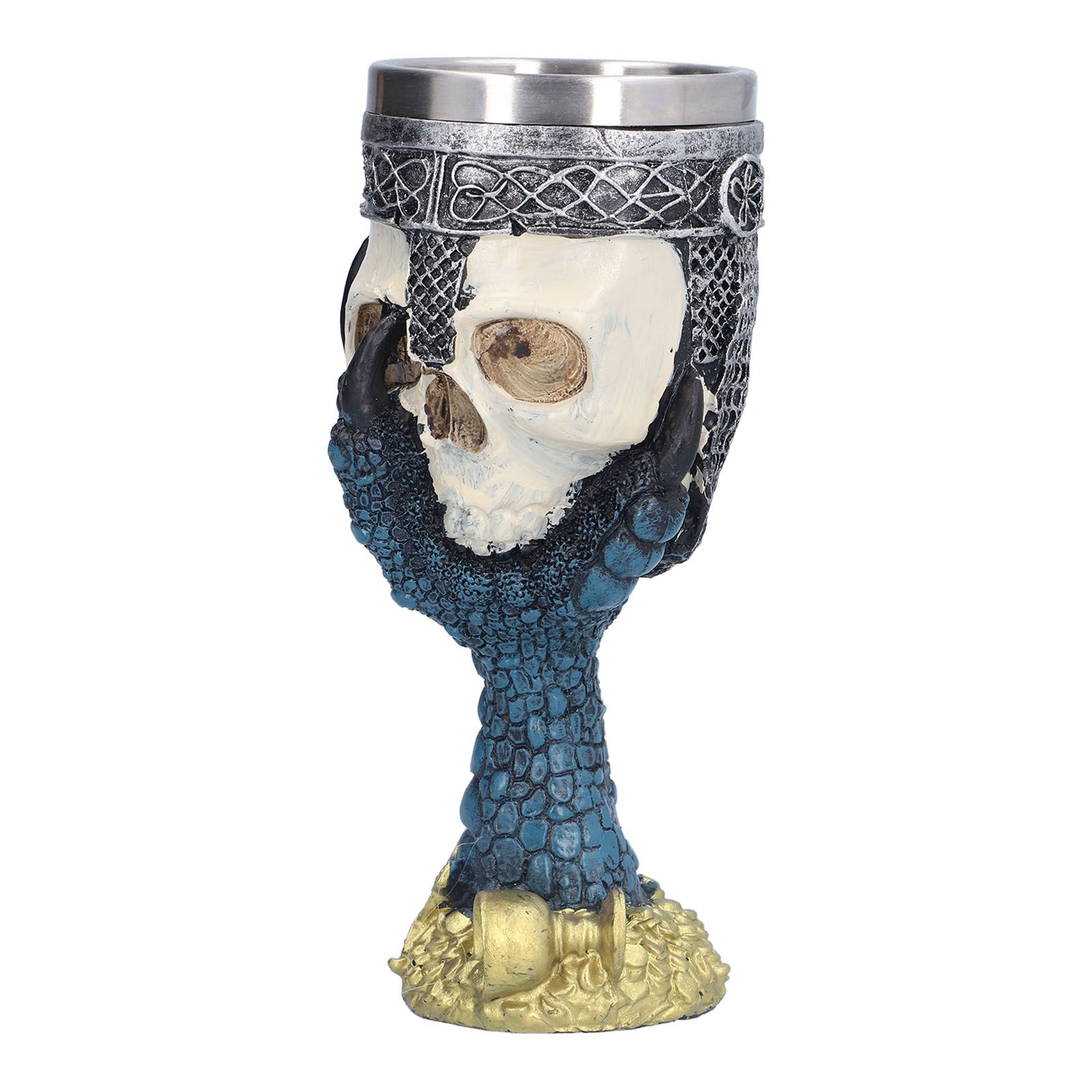 Skull Head Wine Goblet with Stainless Steel Inner Personalized Claw Skull Cup view 3