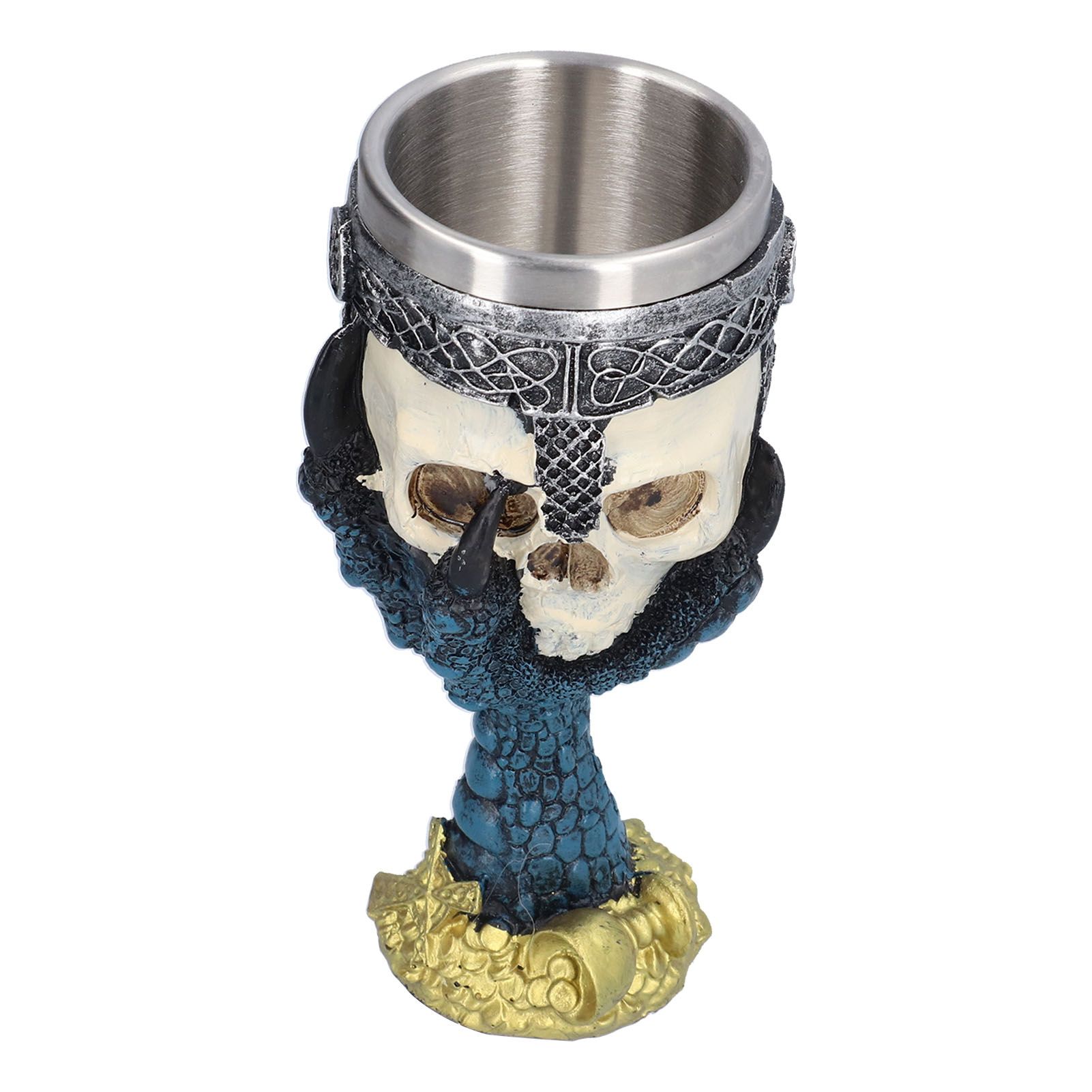 Skull Head Wine Goblet with Stainless Steel Inner Personalized Claw Skull Cup view 4