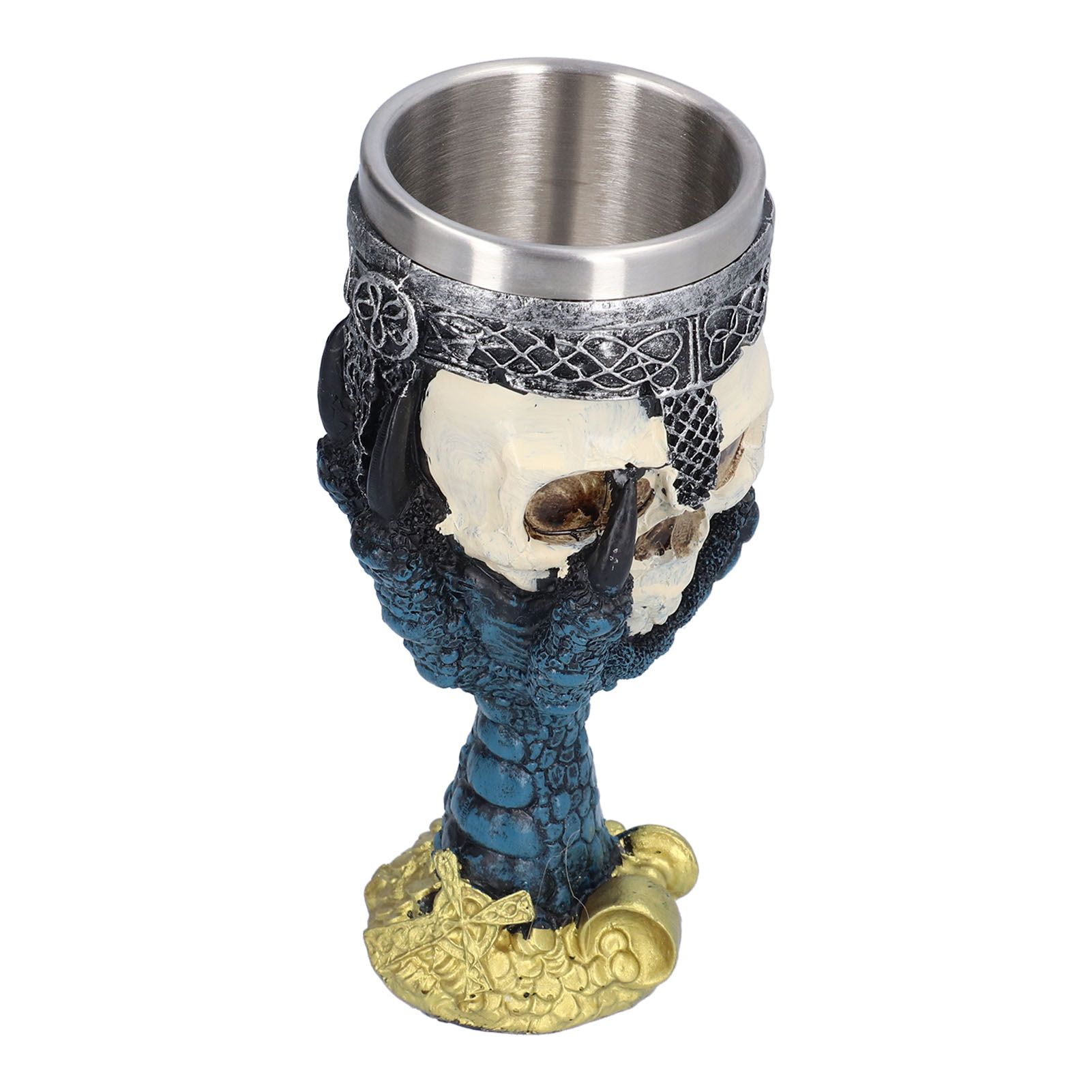 Skull Head Wine Goblet with Stainless Steel Inner Personalized Claw Skull Cup view 5