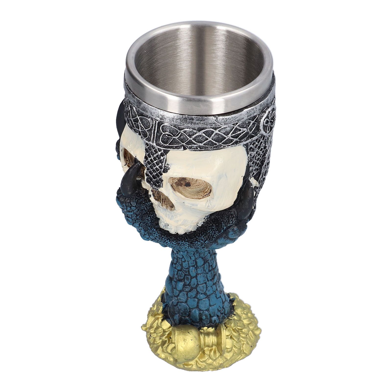 Skull Head Wine Goblet with Stainless Steel Inner Personalized Claw Skull Cup view 6