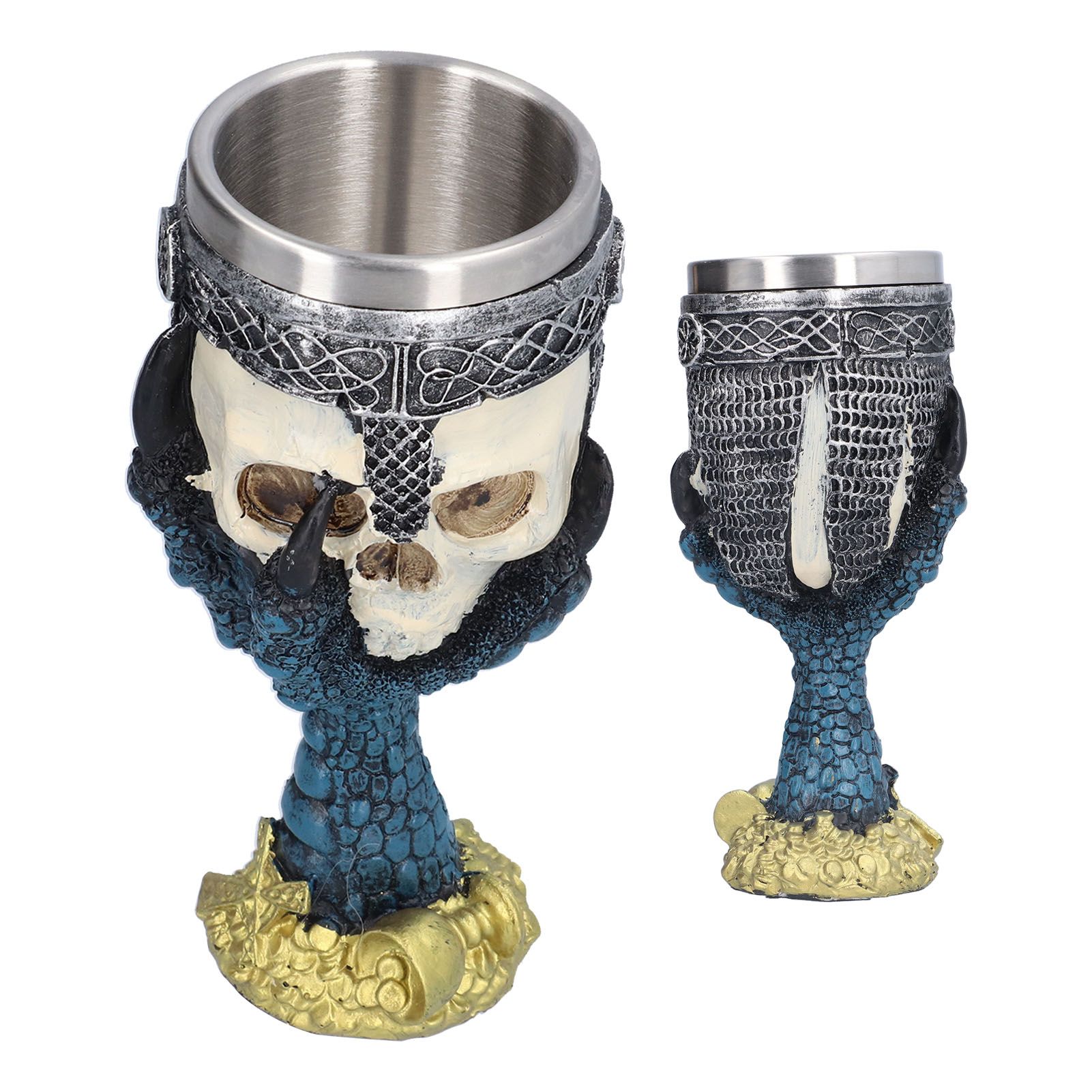 Skull Head Wine Goblet with Stainless Steel Inner Personalized Claw Skull Cup view 7