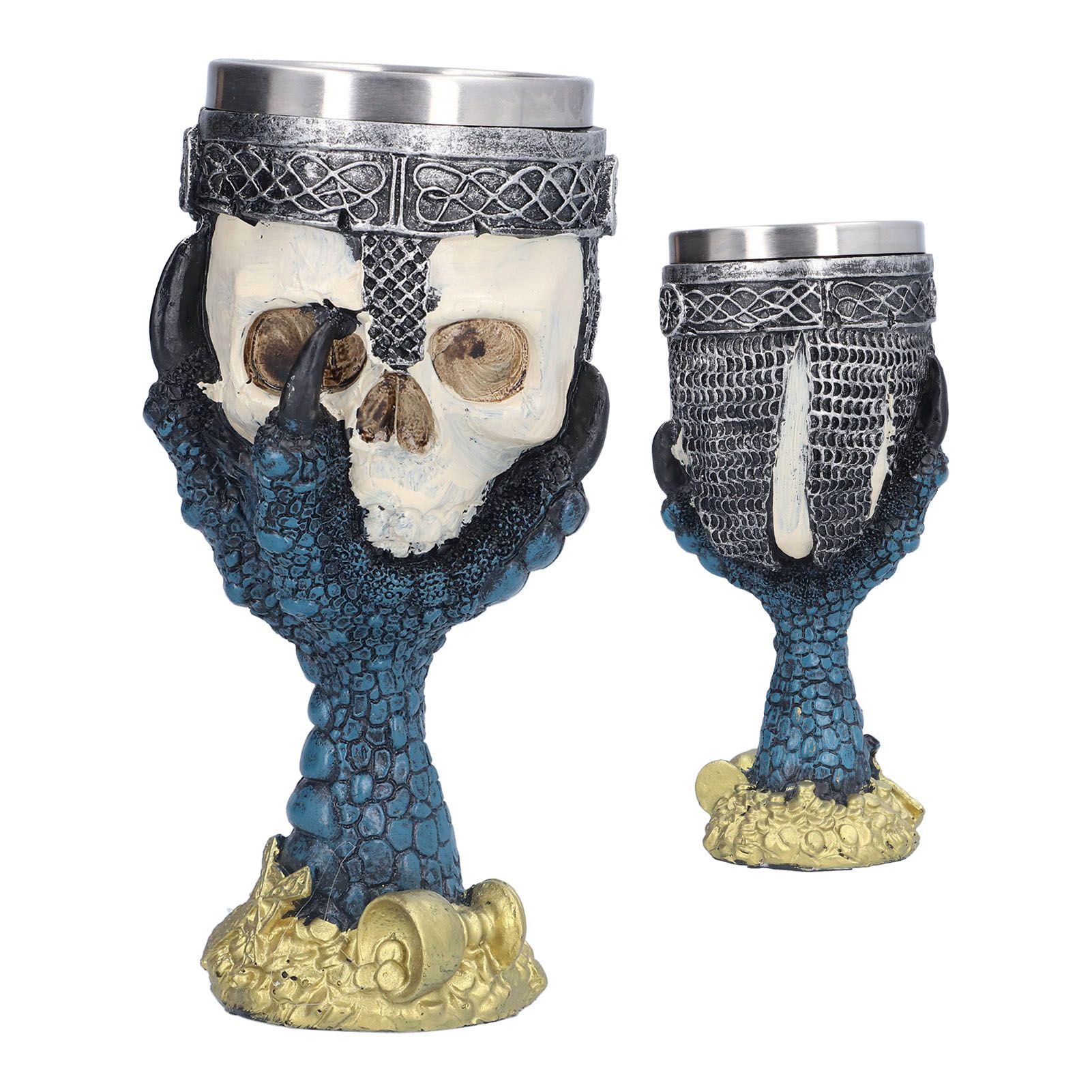 Skull Head Wine Goblet with Stainless Steel Inner Personalized Claw Skull Cup view 8
