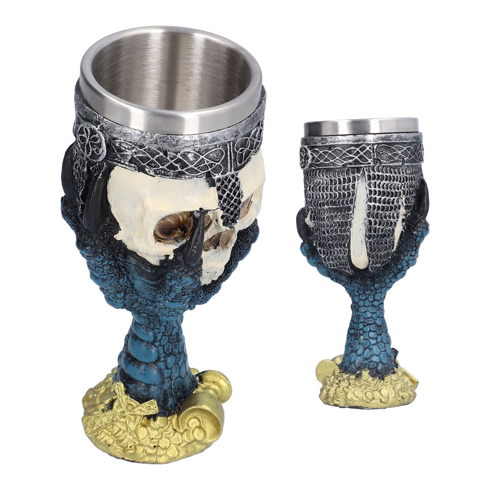 Skull Head Wine Goblet with Stainless Steel Inner Personalized Claw Skull Cup view 9