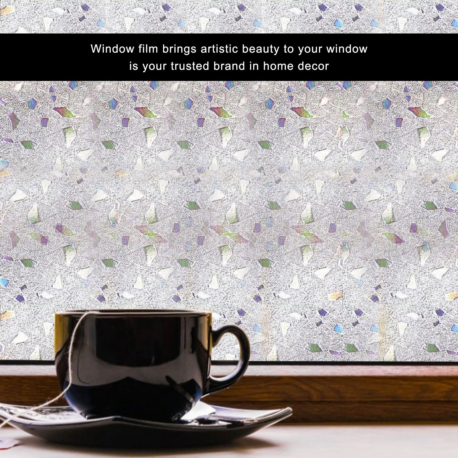 Static Window Cling Non Adhesive Glass Film Window Sticker Heat Insulation view 15