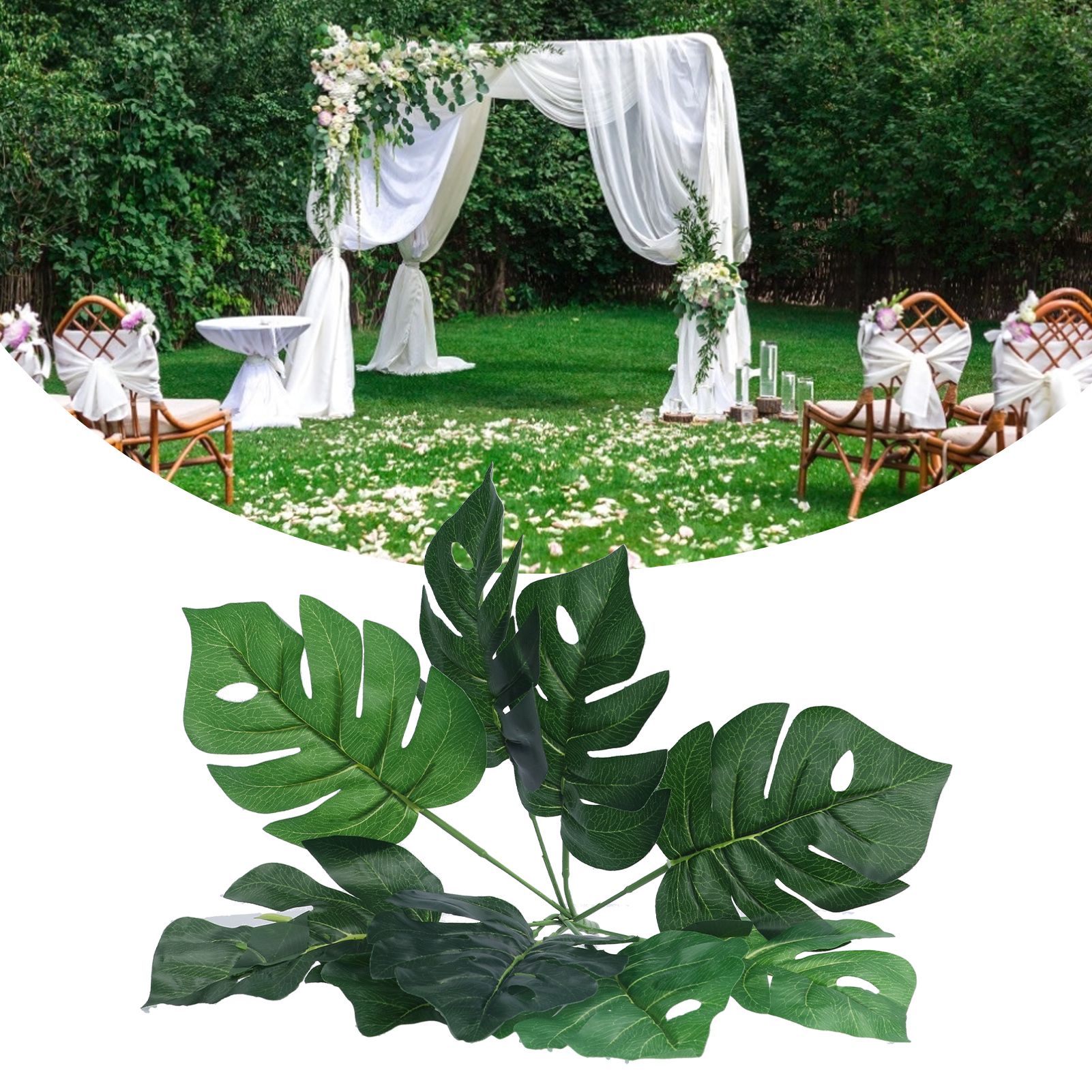 Artificial Monstera DIY Fake Monstera Leaf Artificial Plant for Garden Outdoor view 11
