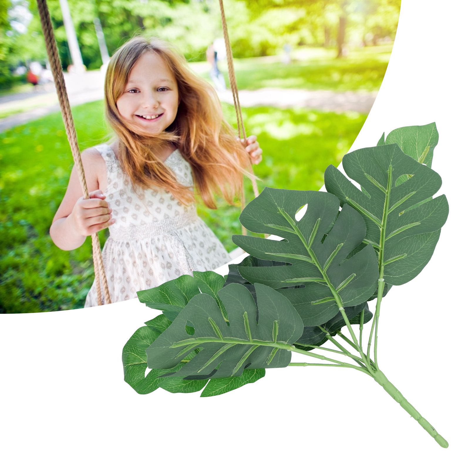 Artificial Monstera DIY Fake Monstera Leaf Artificial Plant for Garden Outdoor view 12