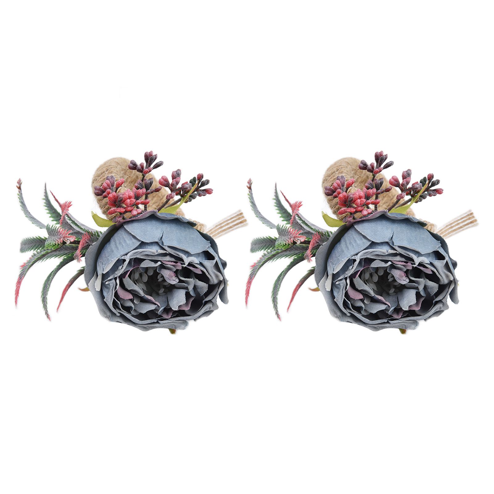 2Pcs Innovative Napkin Buckle Simulation Flower Napkin Ring Holder for Hotel view 2
