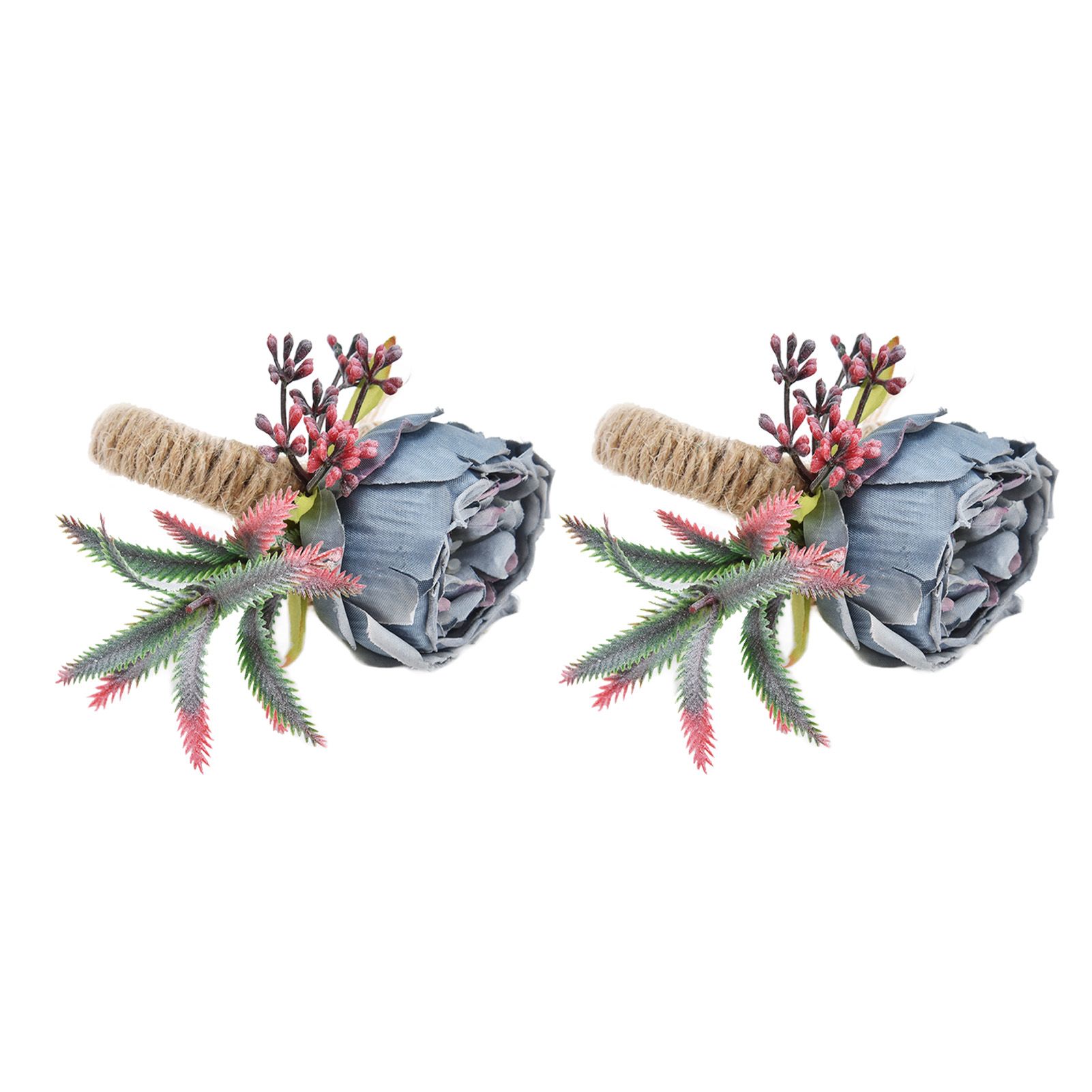2Pcs Innovative Napkin Buckle Simulation Flower Napkin Ring Holder for Hotel view 5