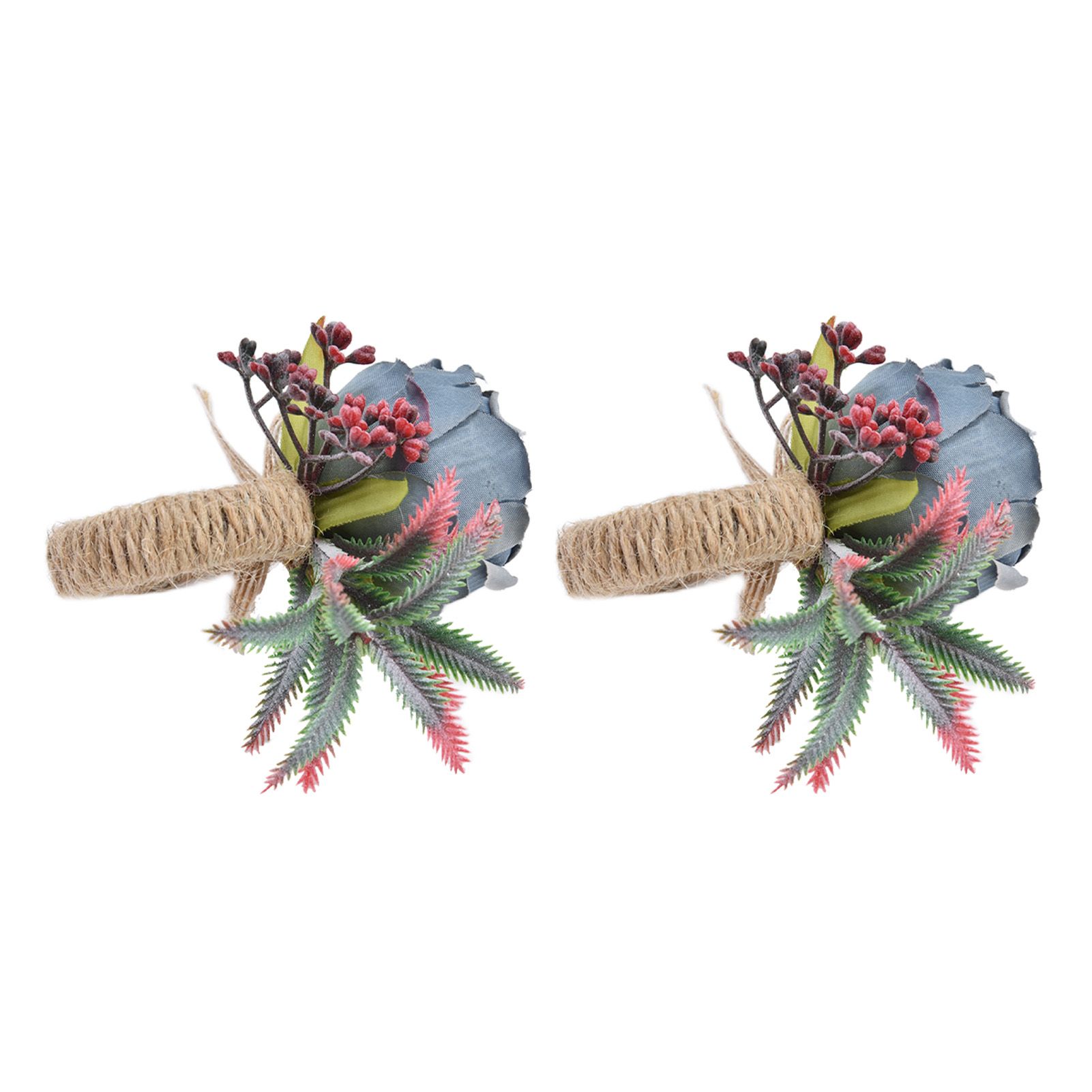 2Pcs Innovative Napkin Buckle Simulation Flower Napkin Ring Holder for Hotel view 8