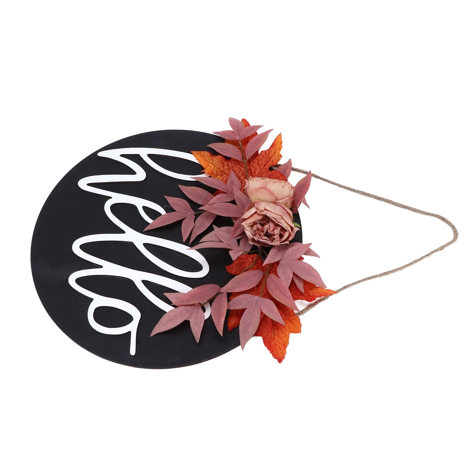 Thanksgiving Wreath Wooden Sign Door Hanging Welcome Sign Wreath Listing Home view 8