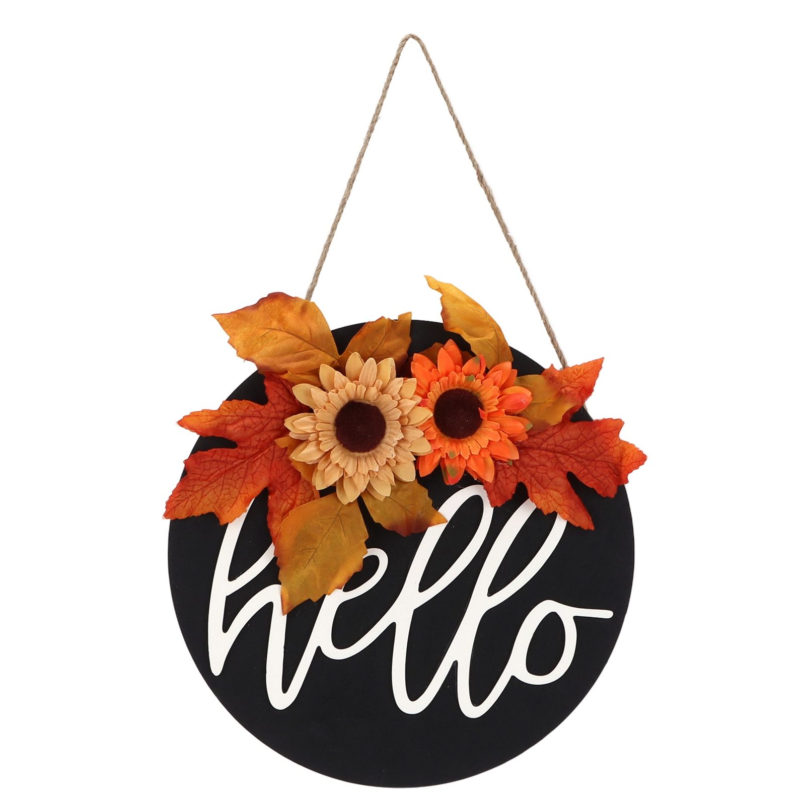 Thanksgiving Wreath Wooden Sign Door Hanging Welcome Sign Wreath Listing Home — image 1