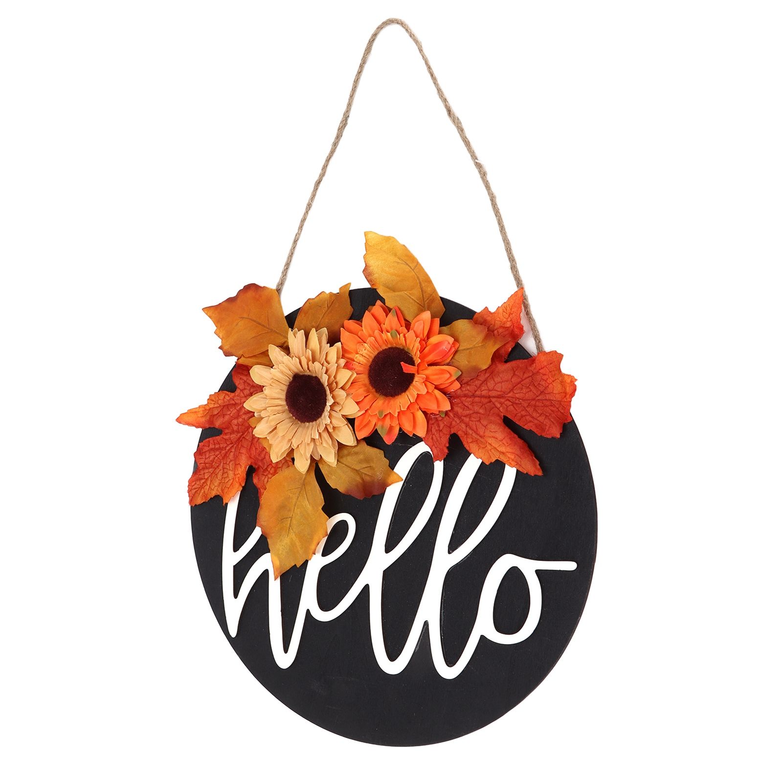 Thanksgiving Wreath Wooden Sign Door Hanging Welcome Sign Wreath Listing Home view 7