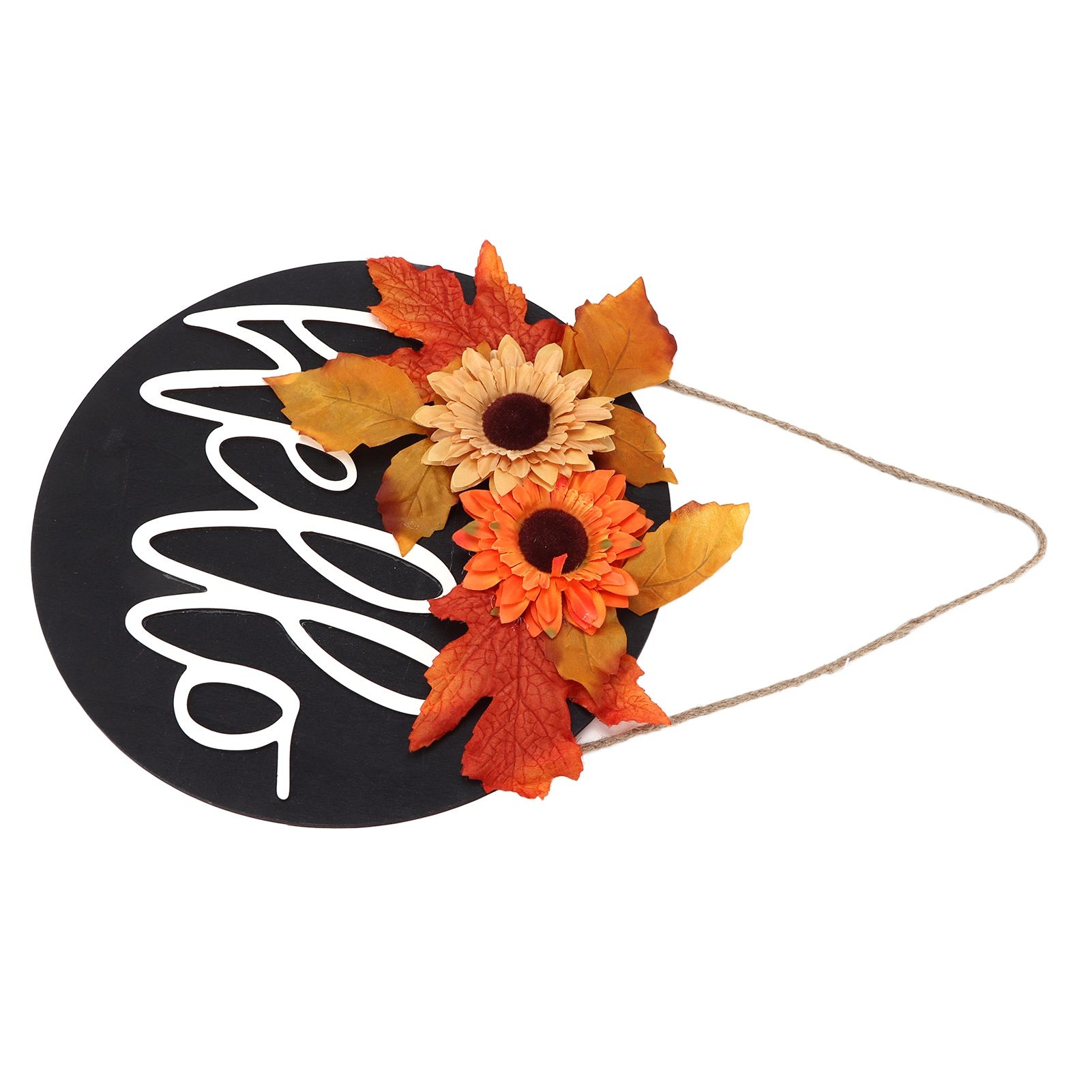 Thanksgiving Wreath Wooden Sign Door Hanging Welcome Sign Wreath Listing Home view 8