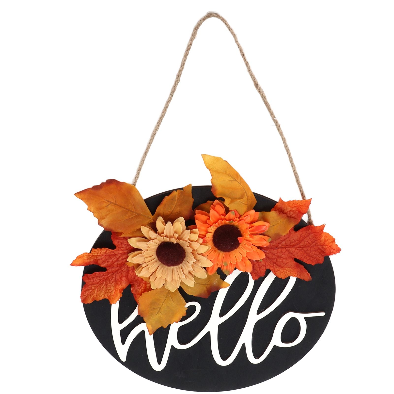 Thanksgiving Wreath Wooden Sign Door Hanging Welcome Sign Wreath Listing Home view 9