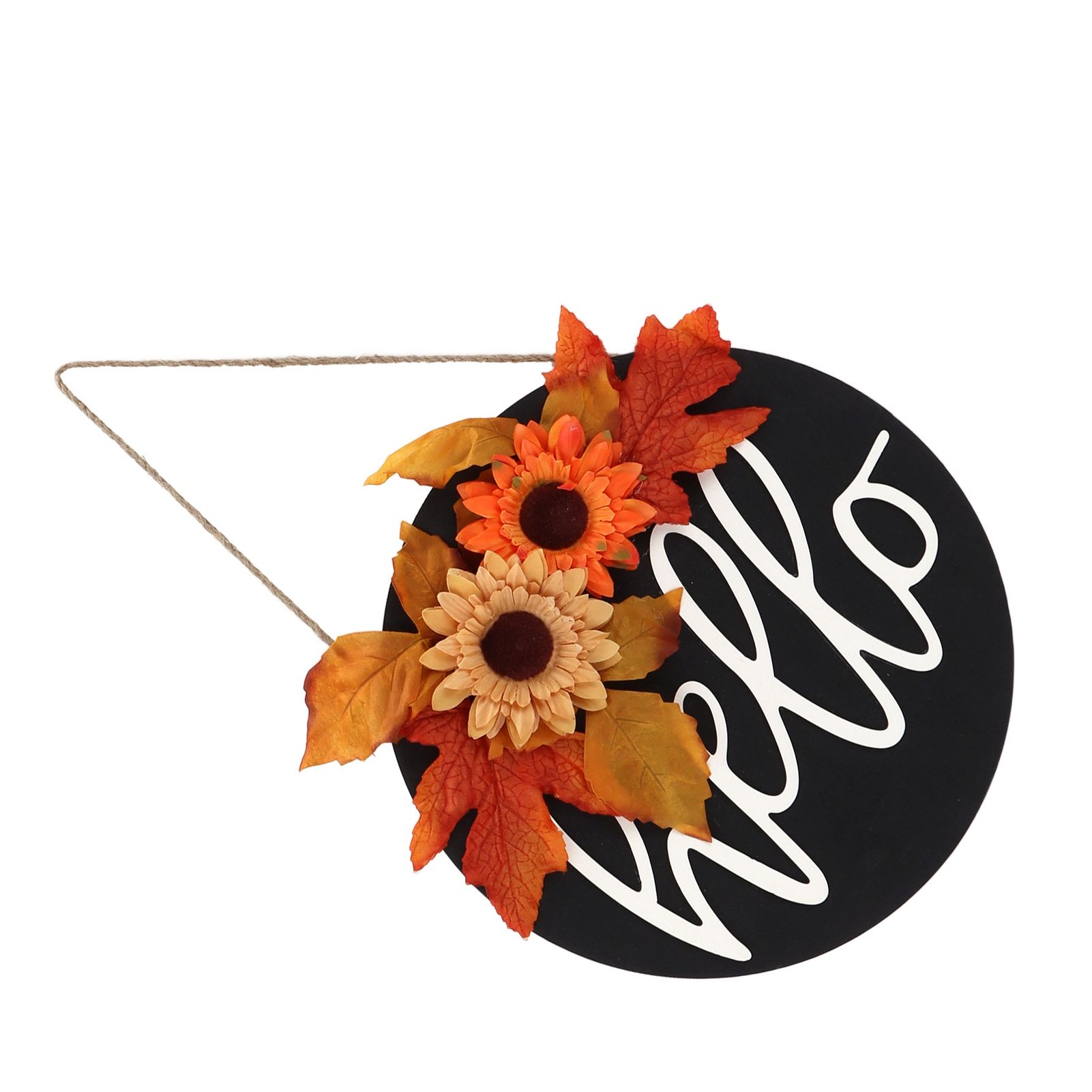 Thanksgiving Wreath Wooden Sign Door Hanging Welcome Sign Wreath Listing Home view 10